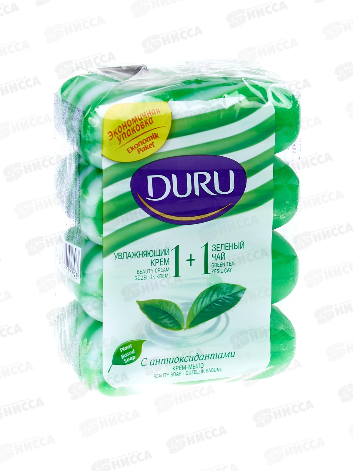 ДУРУ крем-мыло 4*80г зелёный чай *12