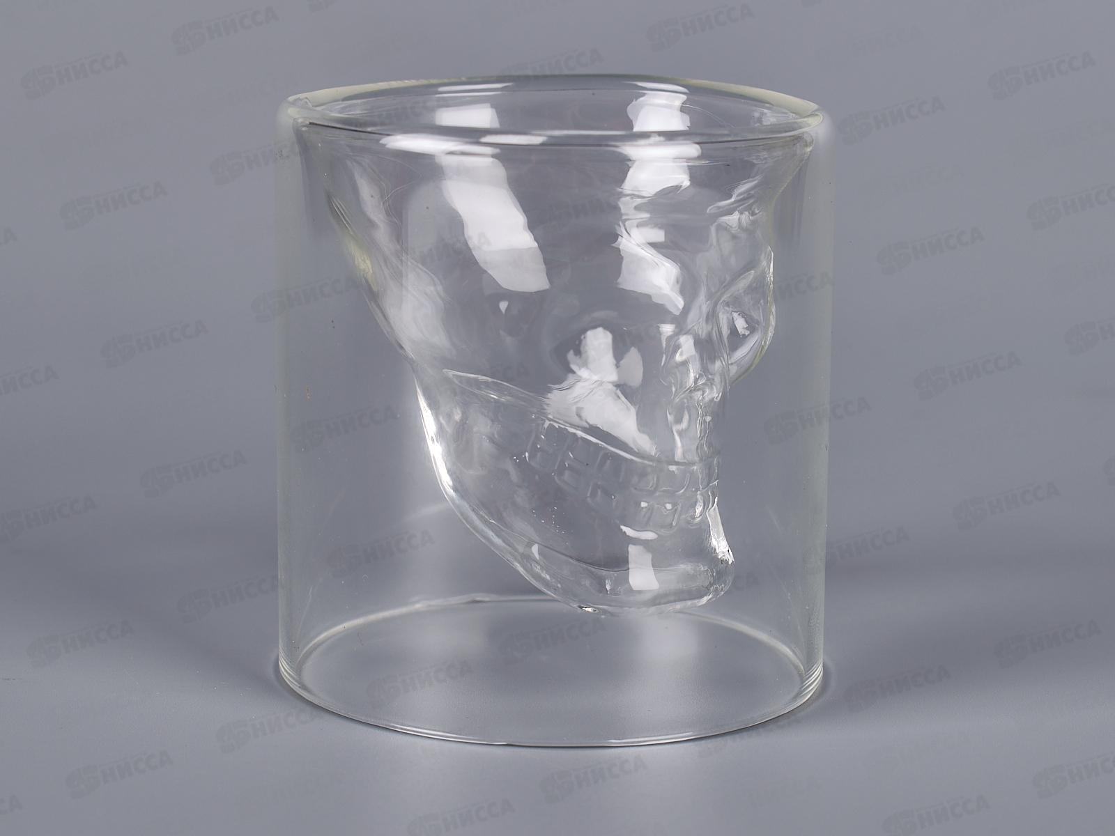 Стакан с двойными стенками, 85мл, &quotЧЕРЕП&quot, стекло  SU 0025