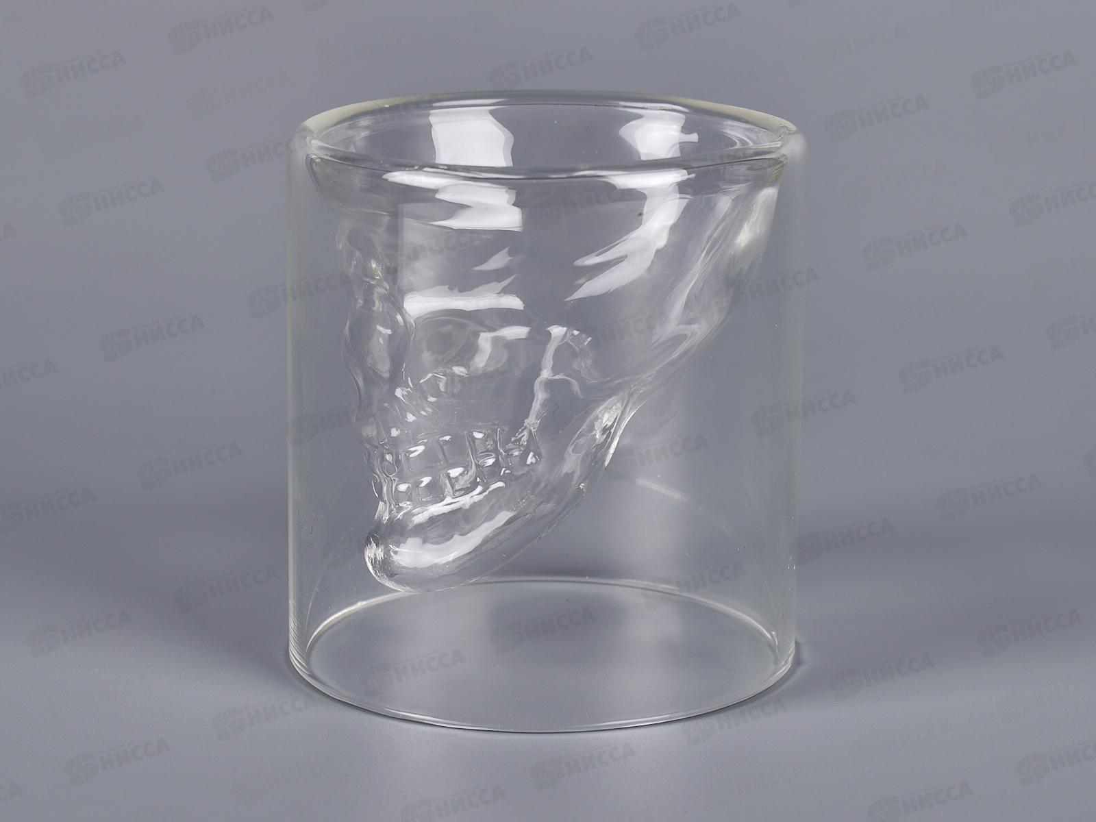 Стакан с двойными стенками, 85мл, &quotЧЕРЕП&quot, стекло  SU 0025