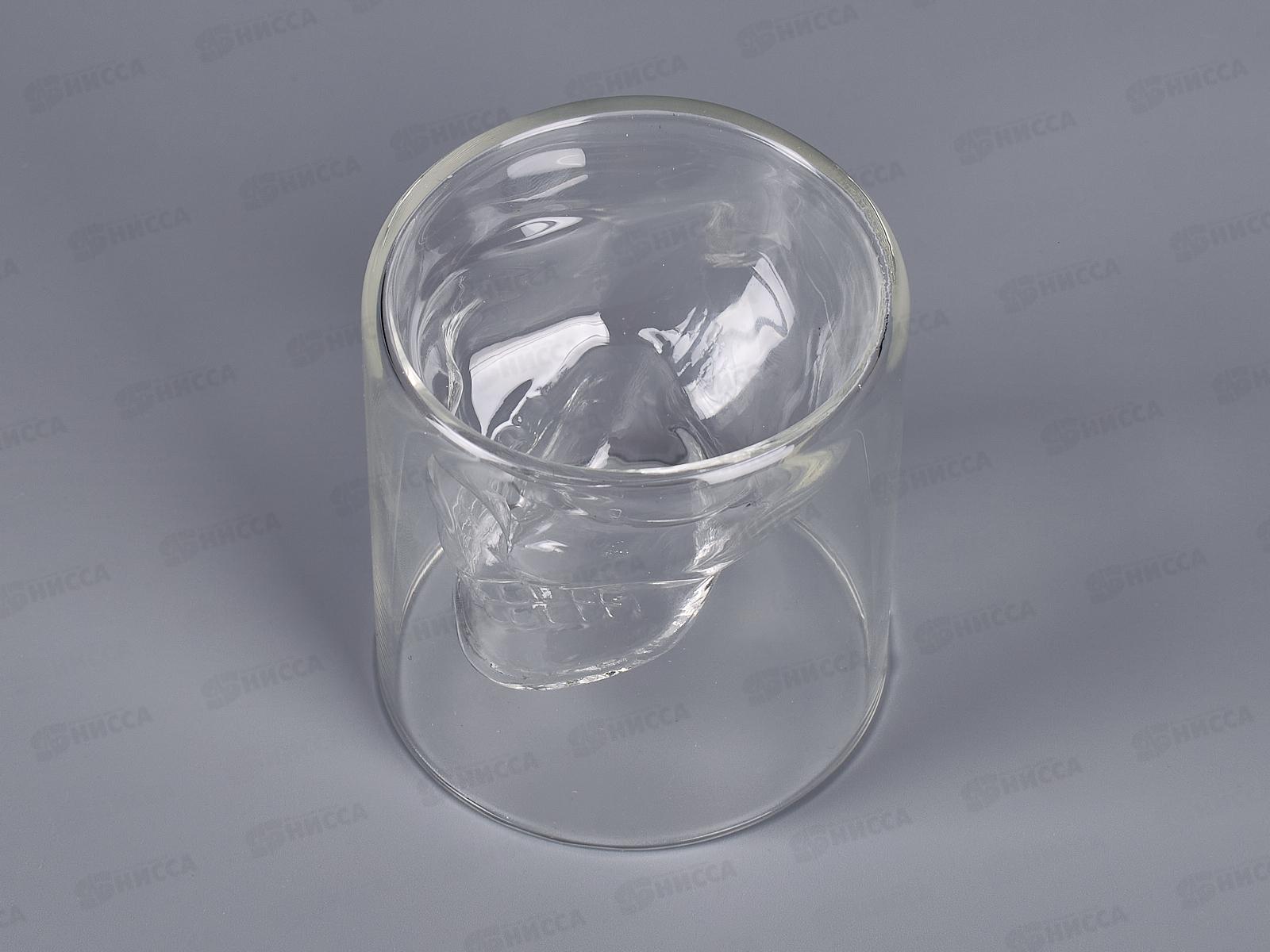 Стакан с двойными стенками, 85мл, &quotЧЕРЕП&quot, стекло  SU 0025