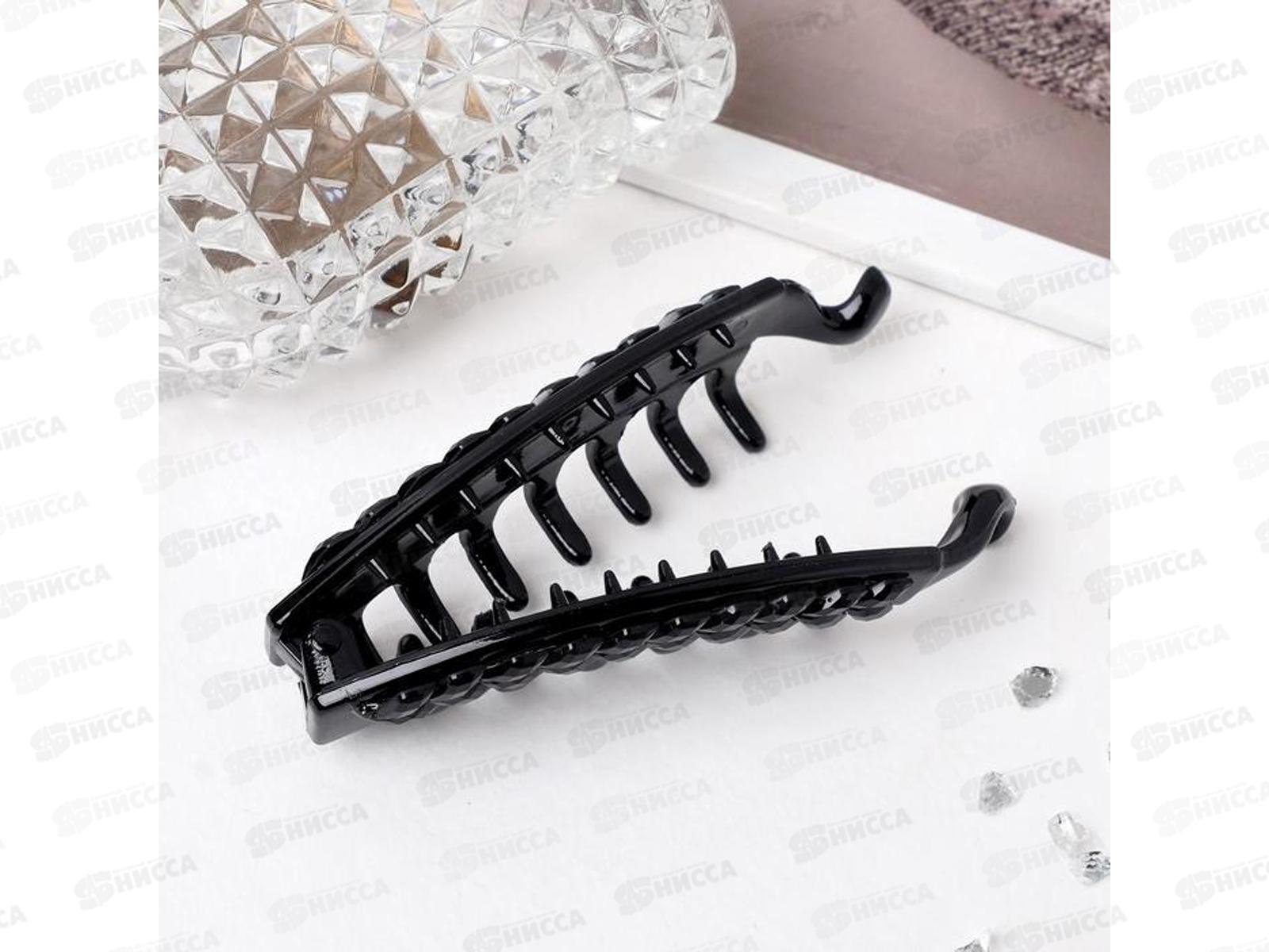 Банан для волос &quotБель&quot косичка 8см черный 5144474 *6