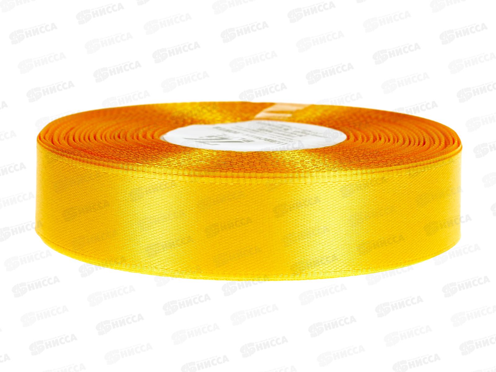 Лента атласная &quotBLITZ&quot 20мм (3/4&quot) №017 темно-желтый, 33м+-2м