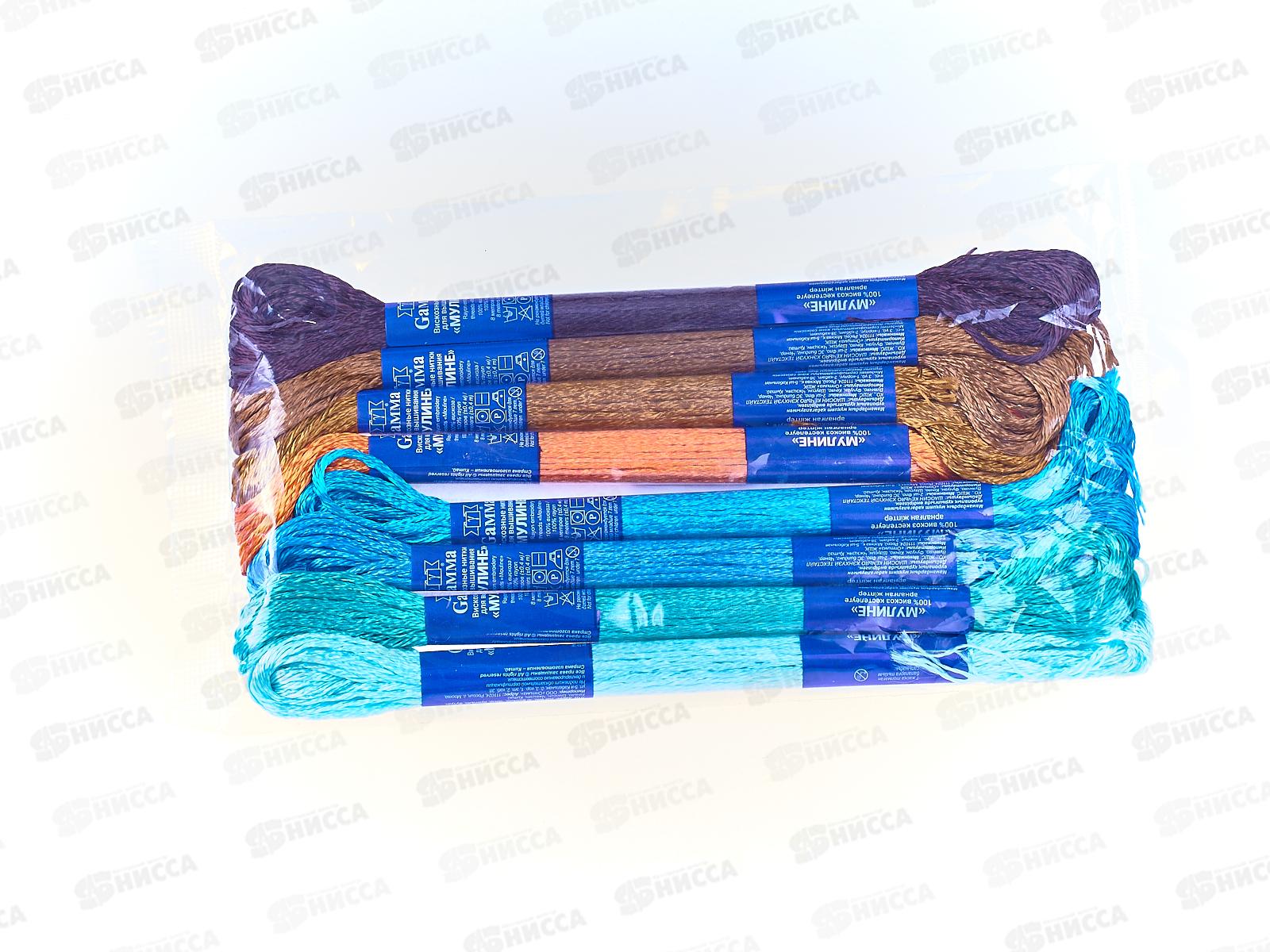 Нитки мулине &quotGamma&quot VM-08 100% вискоза 8х8м №06 Марокканская мозаика