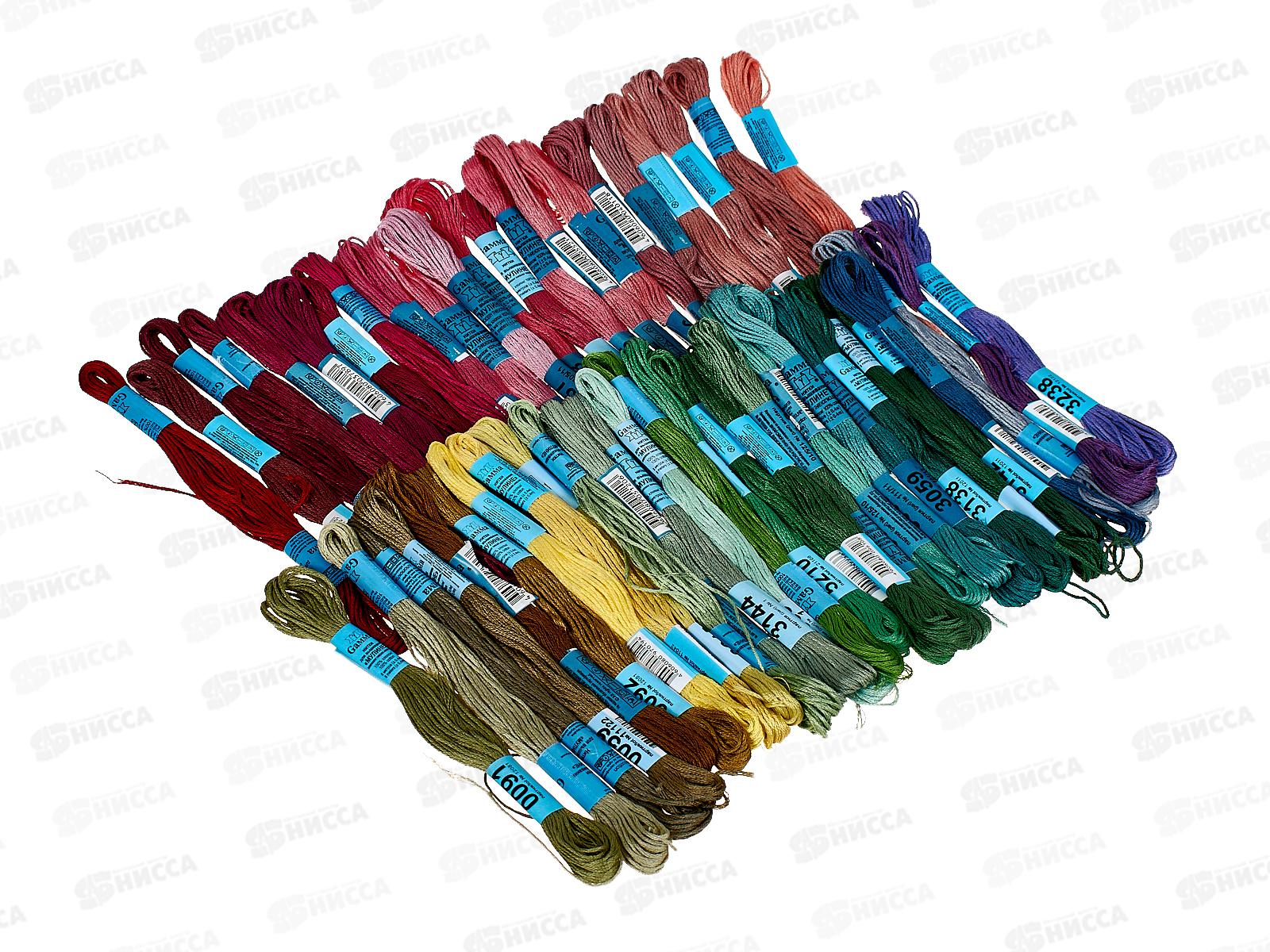 Нитки мулине &quotGamma&quot Суперцена-50 100% хлопок 50 х 8м Ассорти