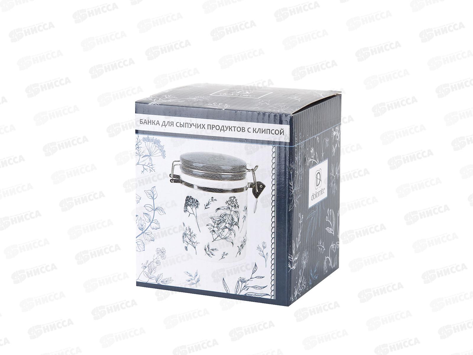 Банка для сыпучих продуктов Луговые травы 15*10*16 v=800мл (клипс) L2520917 *24