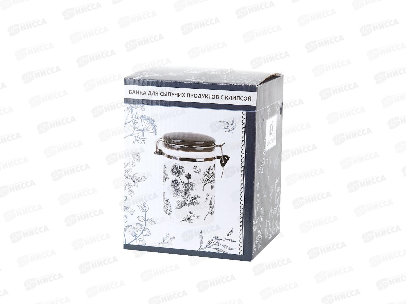 Банка для сыпучих продуктов Луговые травы 14*10*15 v=630мл (клипс) L2520918 *24