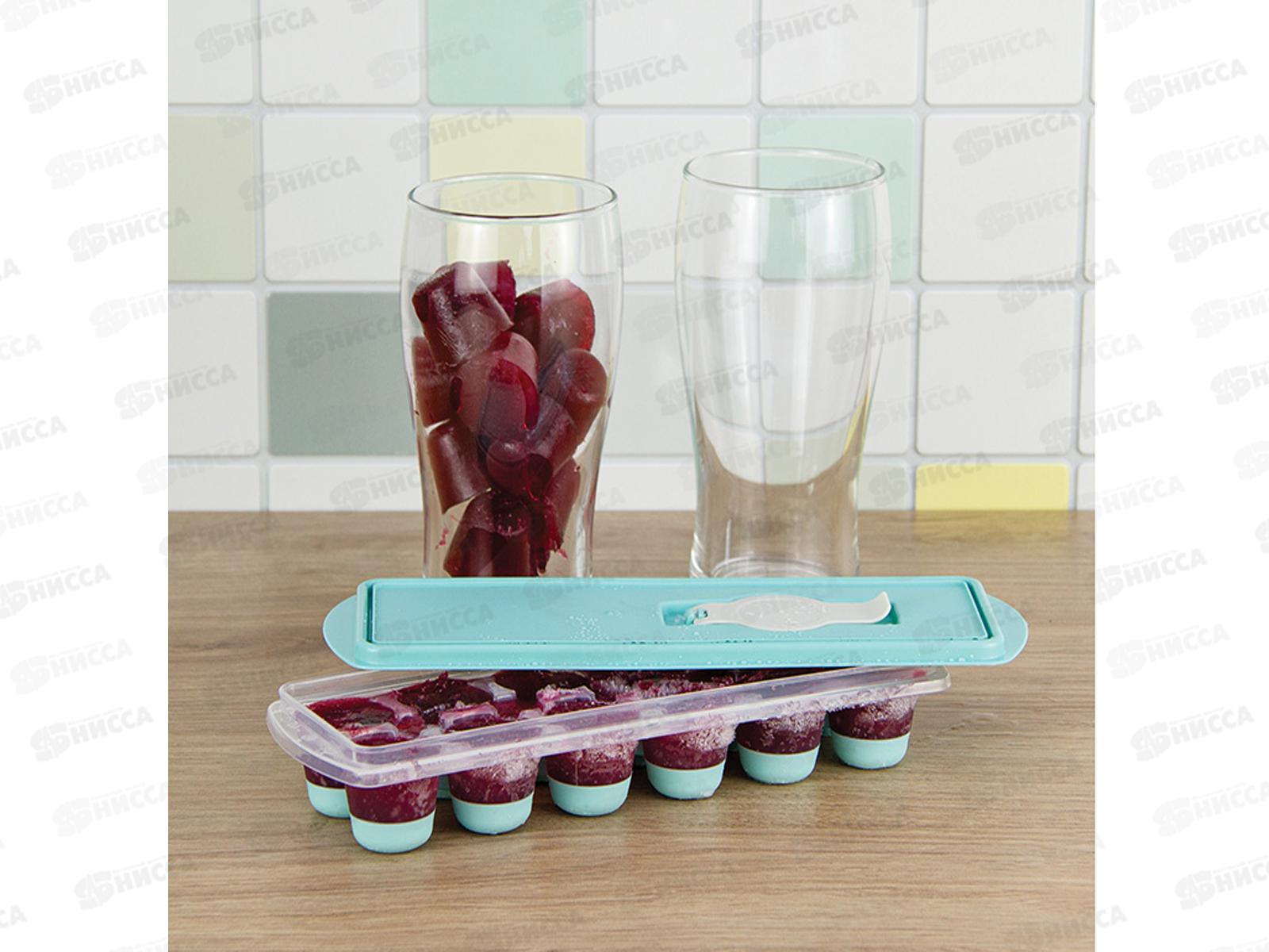 Форма для льда КАПЛЯ с крышкой и клапаном Аквамарин М1250 *20