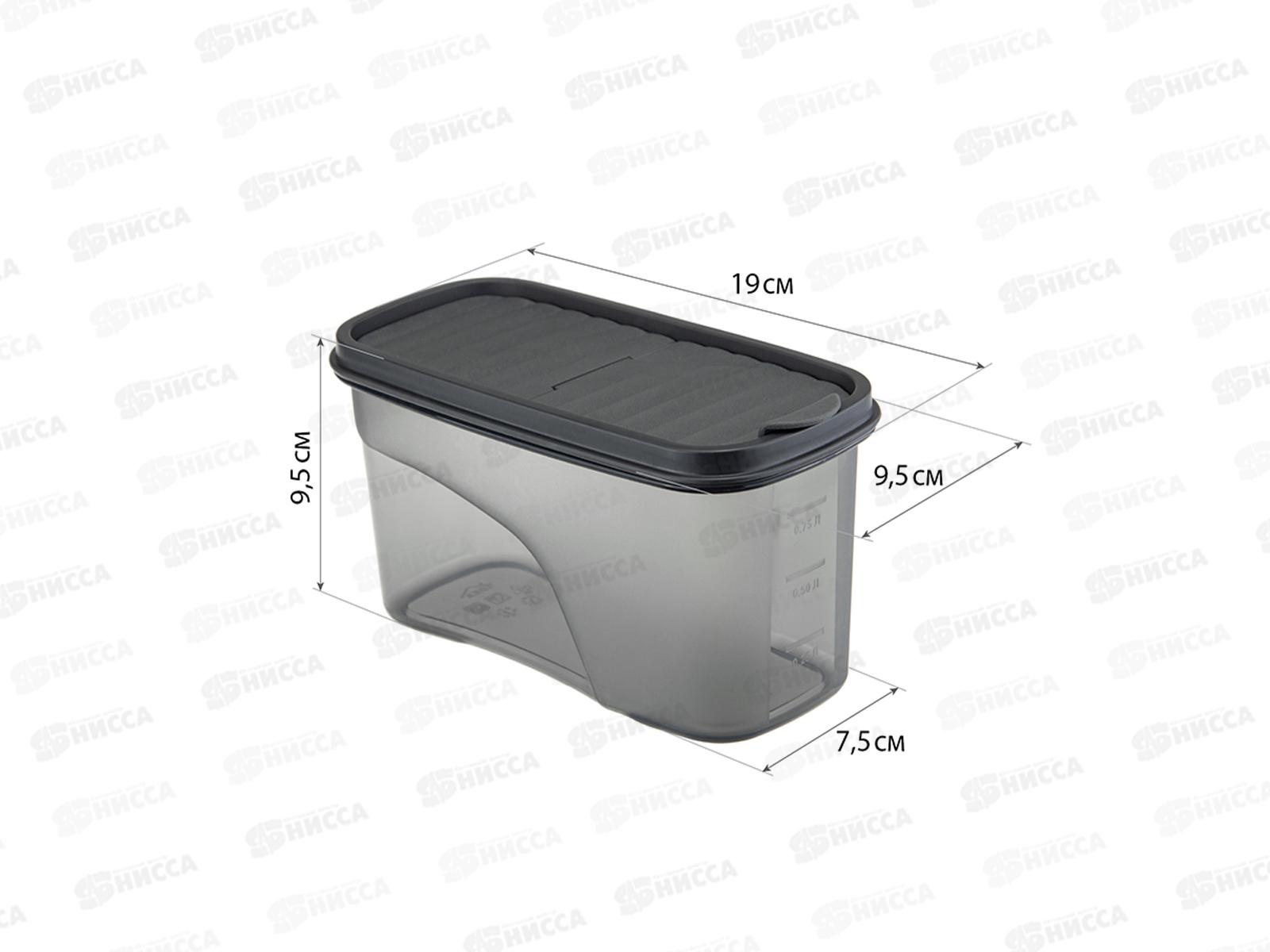 Емкость для продуктов  &quotБЕСТ&quot 1л Графитовый М1254 *12