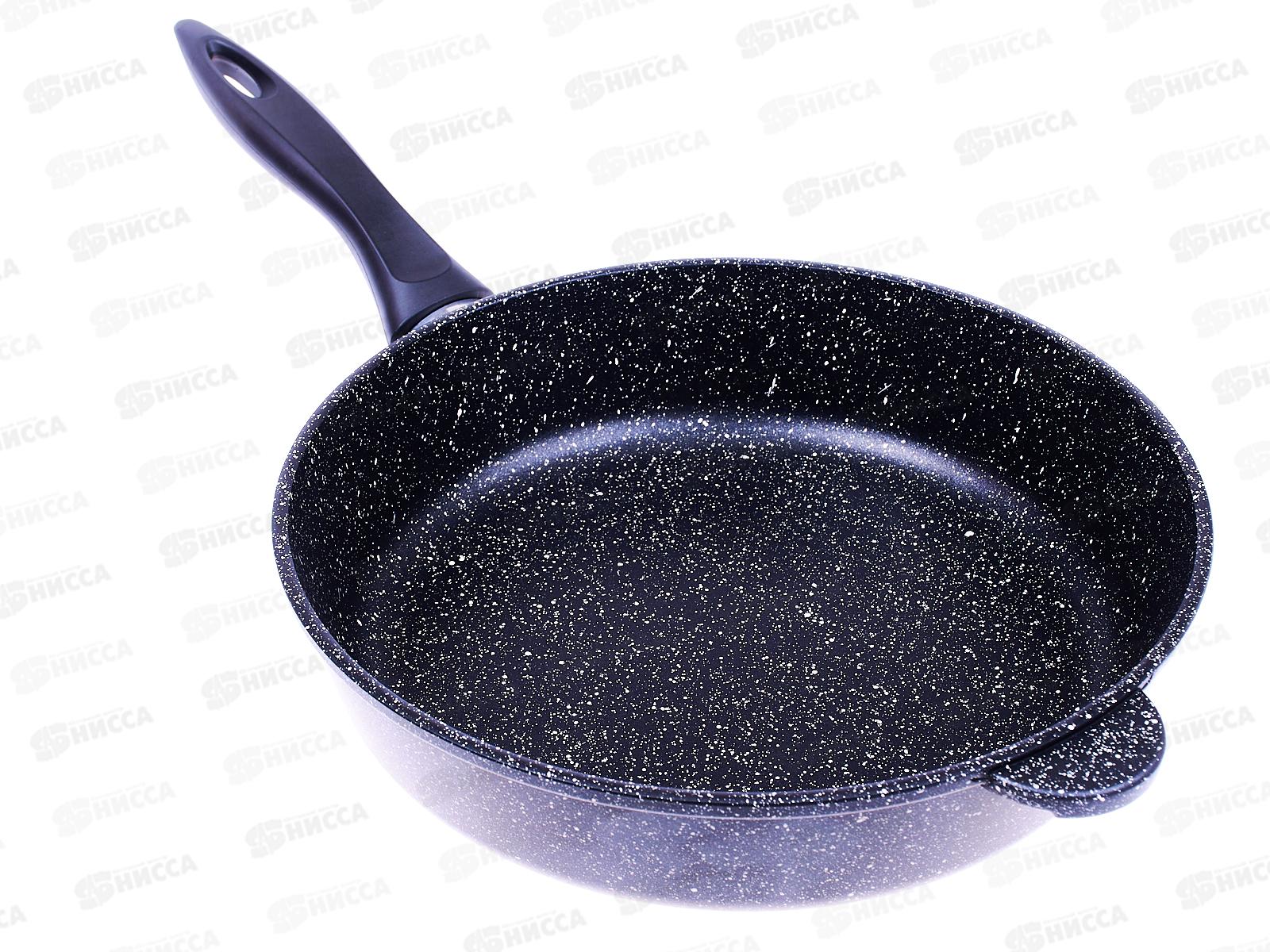 Сковорода  SA-F-01-28 Мрамор 28см литая черная