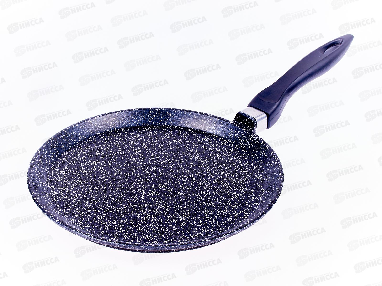 Сковорода блинная SA-FB-01-24 Мрамор 24см литая черная