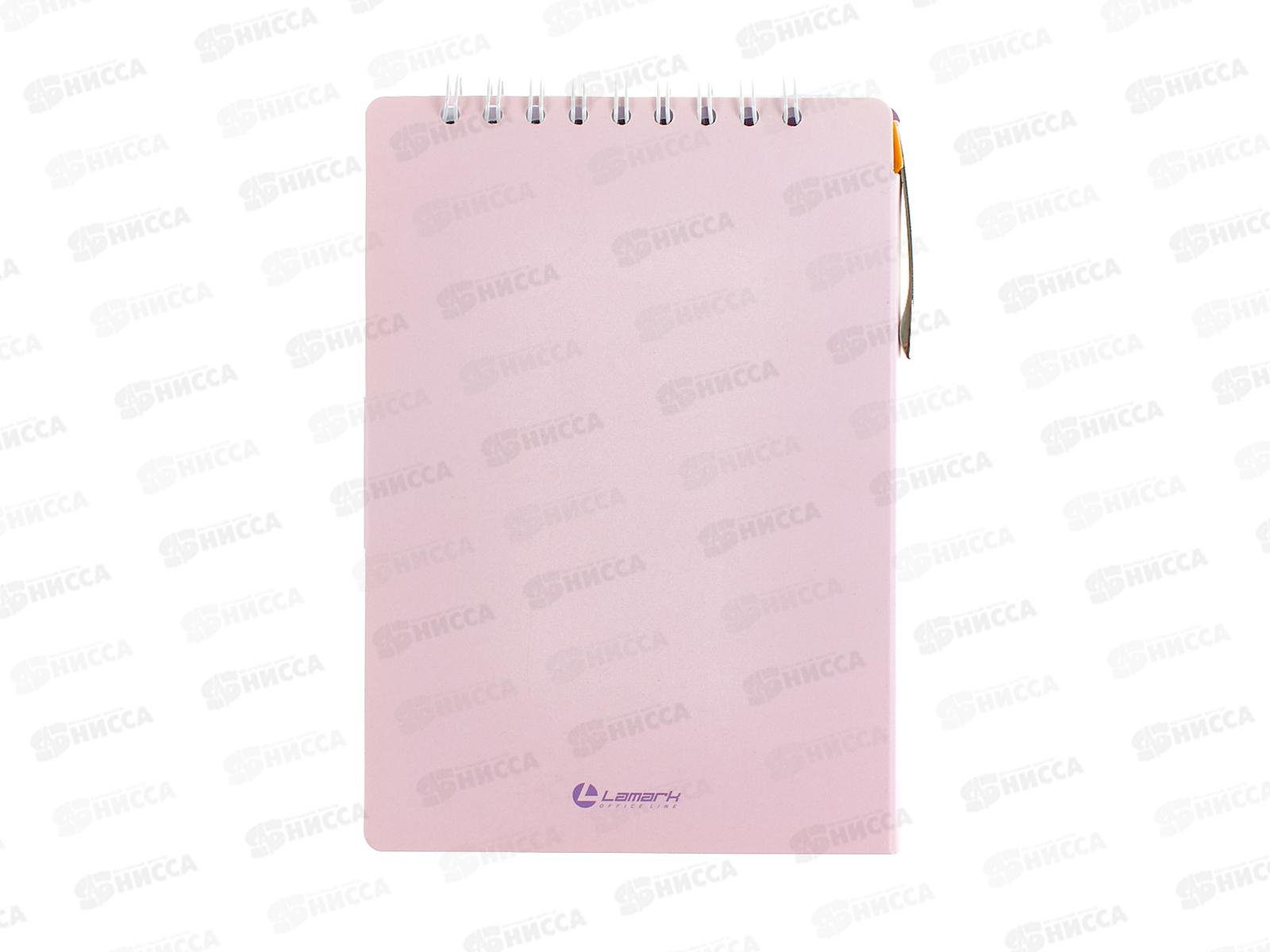 Блокнот с ручкой Lamark Розовый десерт 105*150мм,гребень,0125*40