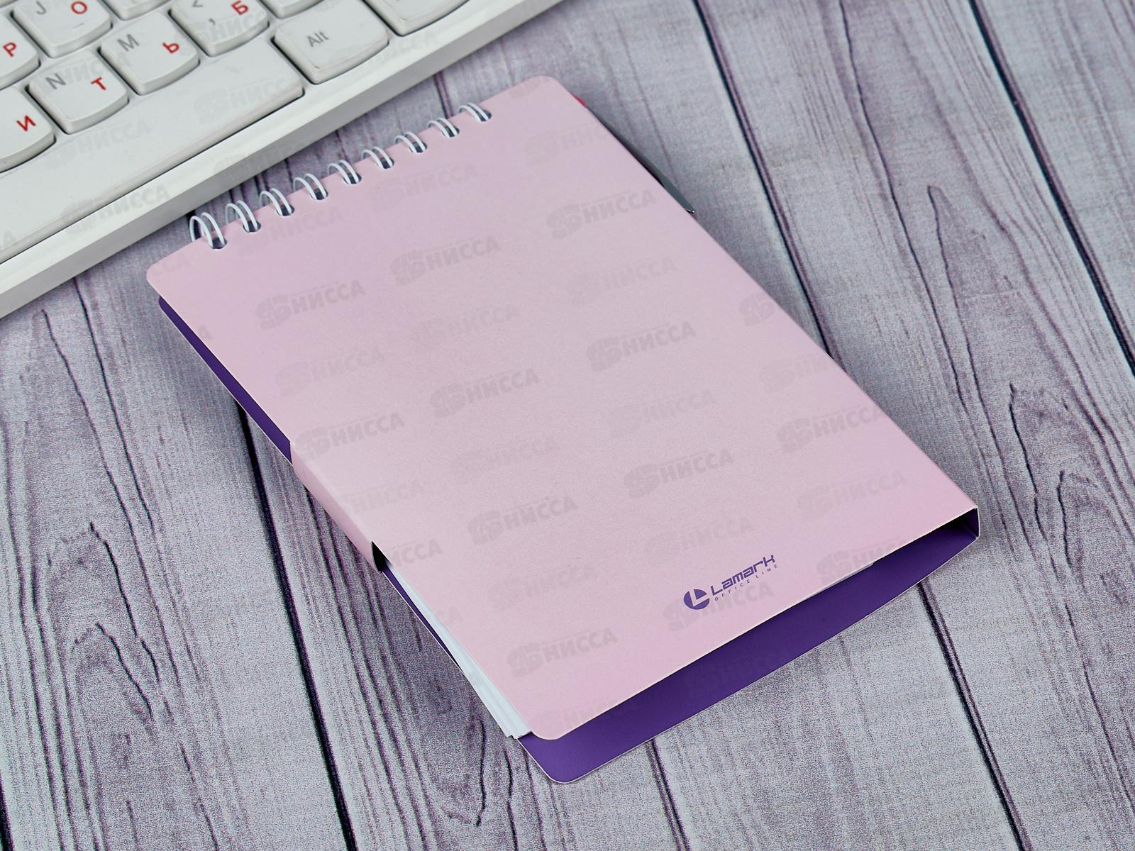 Блокнот с ручкой Lamark Розовый десерт 105*150мм,гребень,0125*40