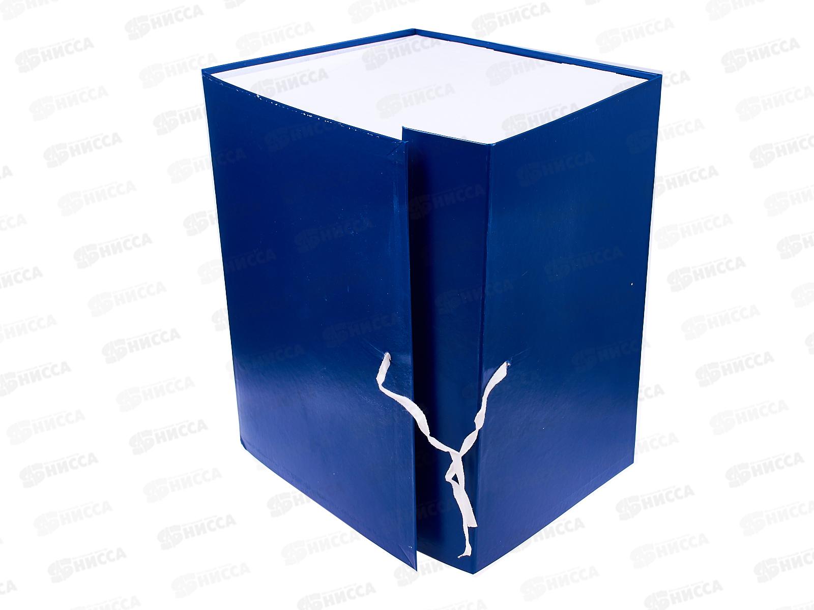 Папка архивная 15см Lamark складная бумвинил.,синяя, 0115 *5