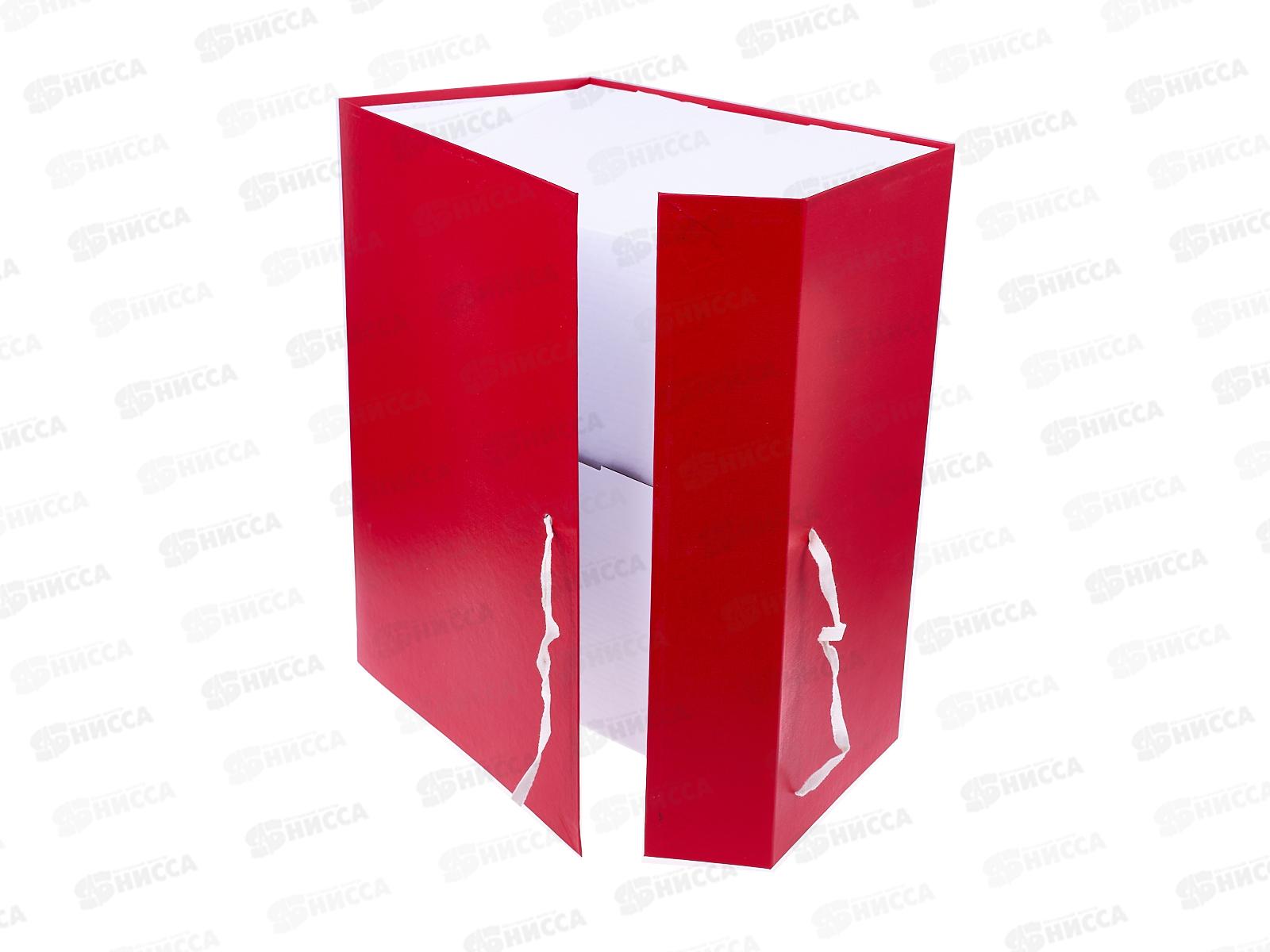 Папка архивная 15см Lamark складная бумвинил,красная, 0115 *25