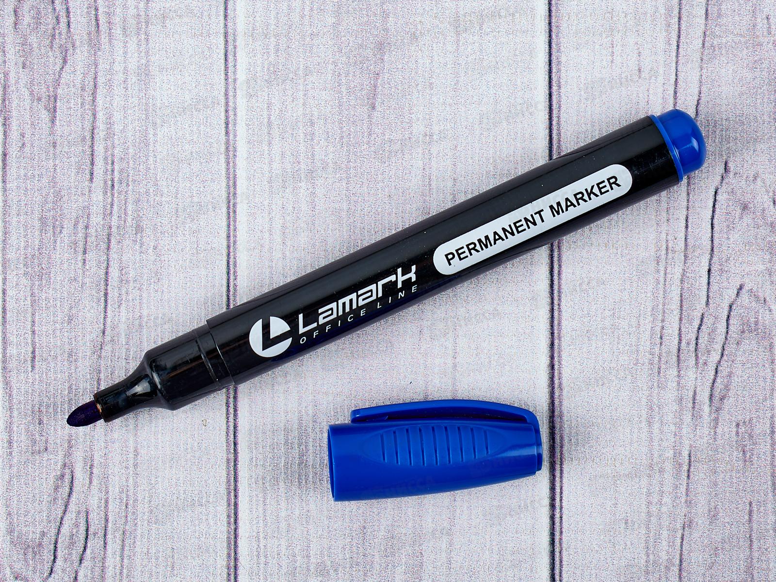 Маркер LAMARK перманентный синий 3-5мм, 0372 *12/1152