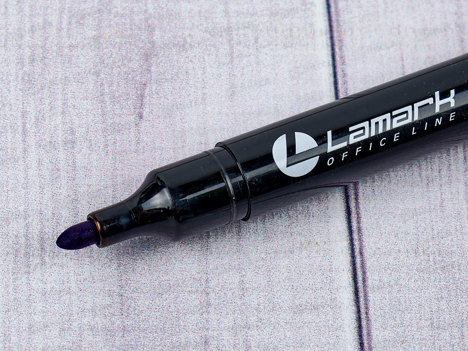 Маркер LAMARK перманентный синий 3-5мм, 0372 *12/1152