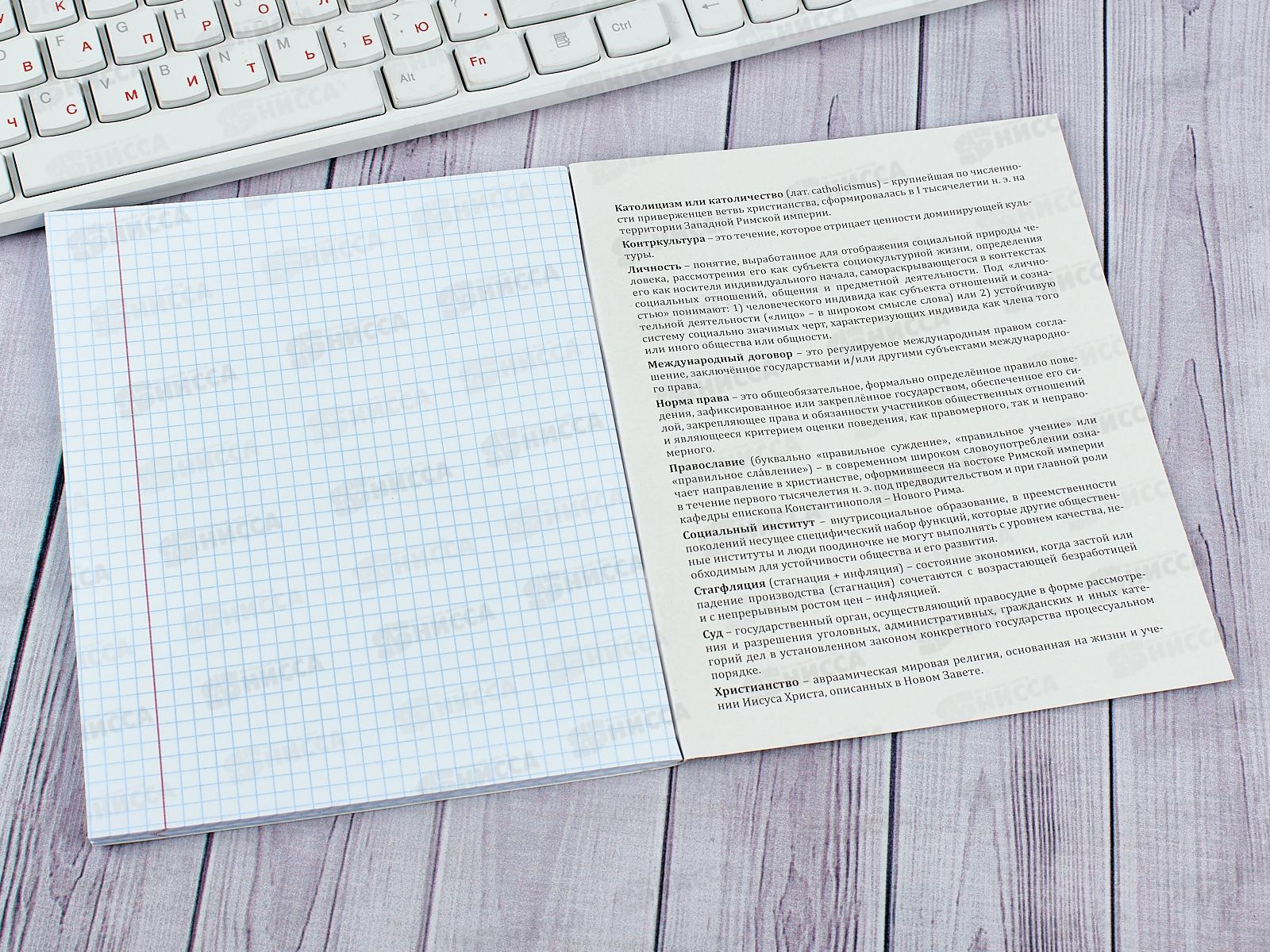 Тетрадь 48л клетка ПП. Обществознание &quotДерзкая&quot, 48-9789 *10/80