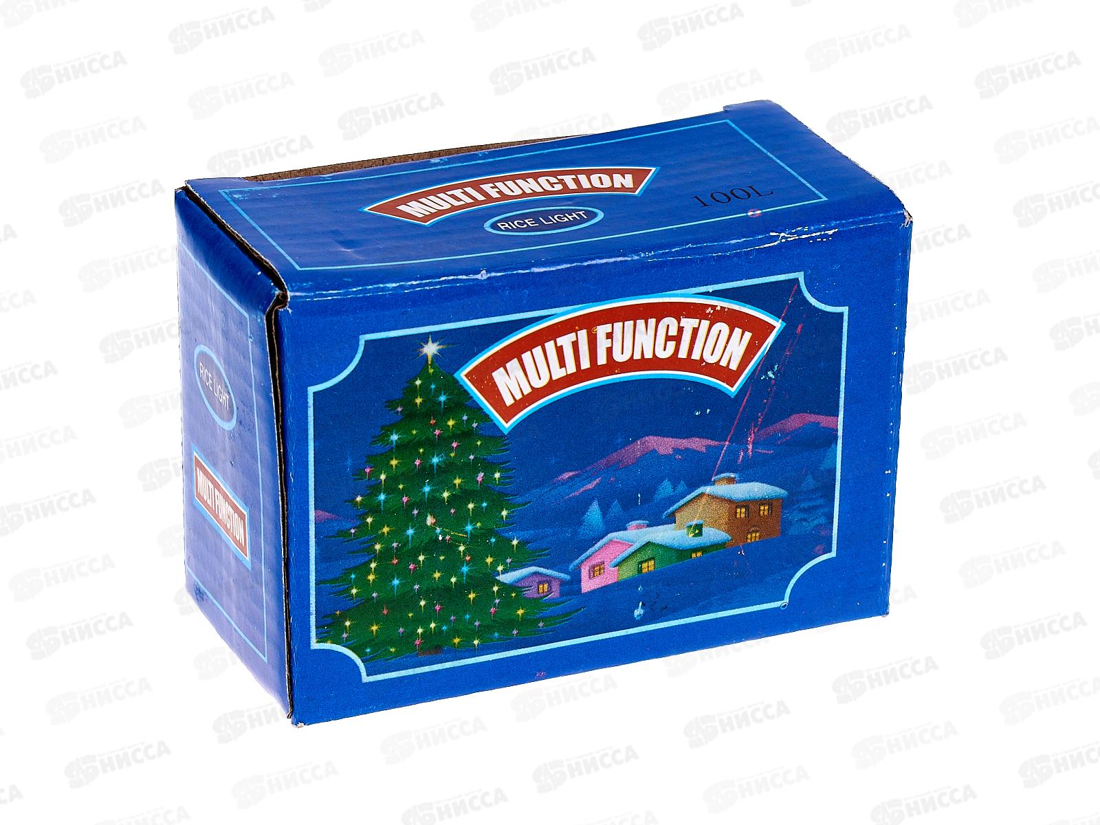 Гирлянда 2,6м, 60 ламп, черный провод, AL-8007-1, микс *100