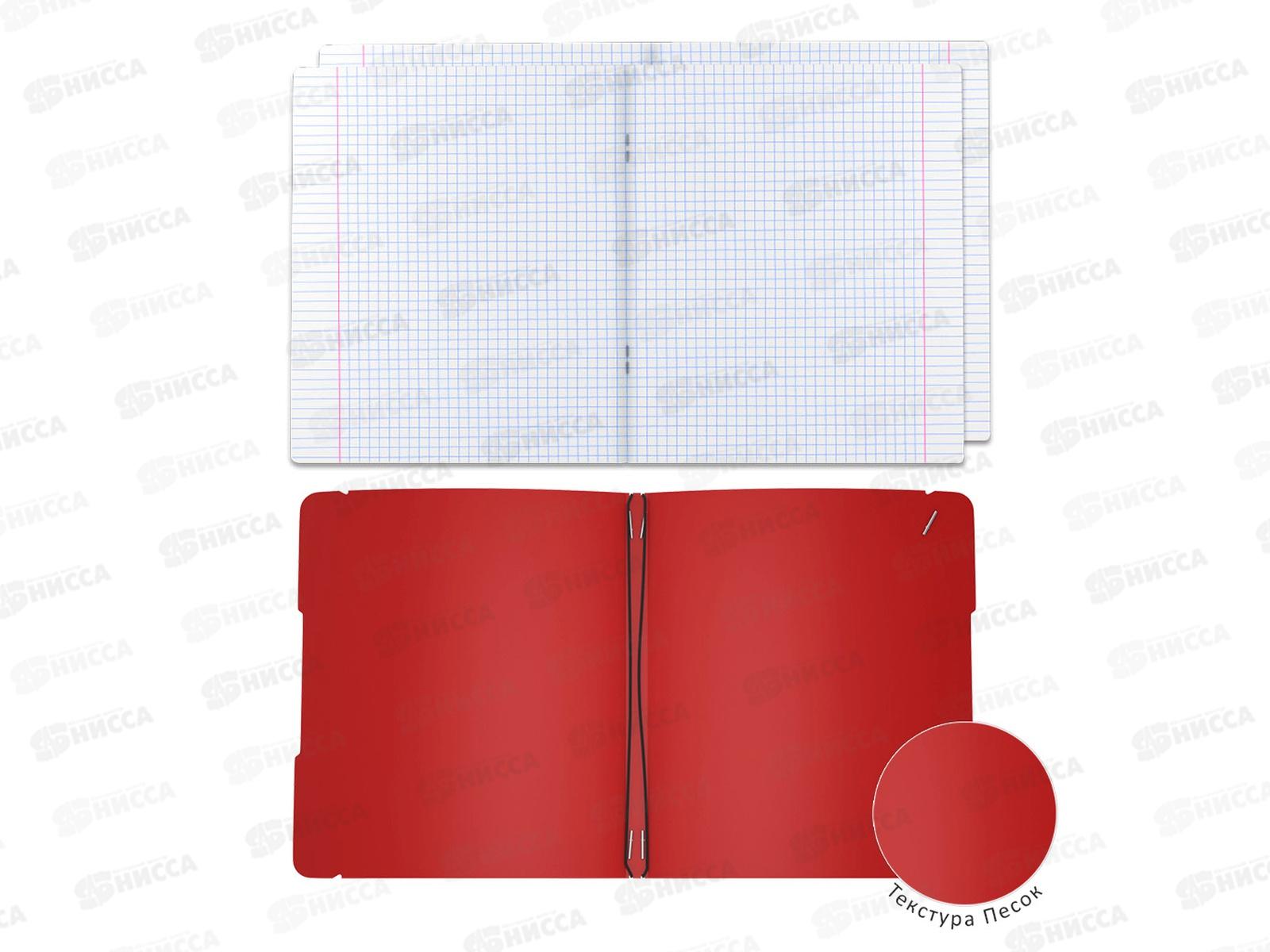 Тетрадь 48 листов  клетка   ПОЛИ FolderBook А5+, сьемная пластиковая  обложка , красная  48023