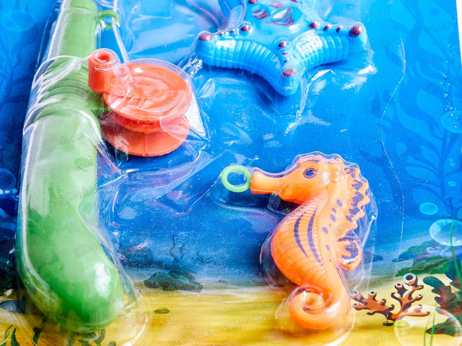 Рыбалка &quotРыбка за рыбкой-1&quot 4 рыбки, 1 удочка, М1135 блист. *72