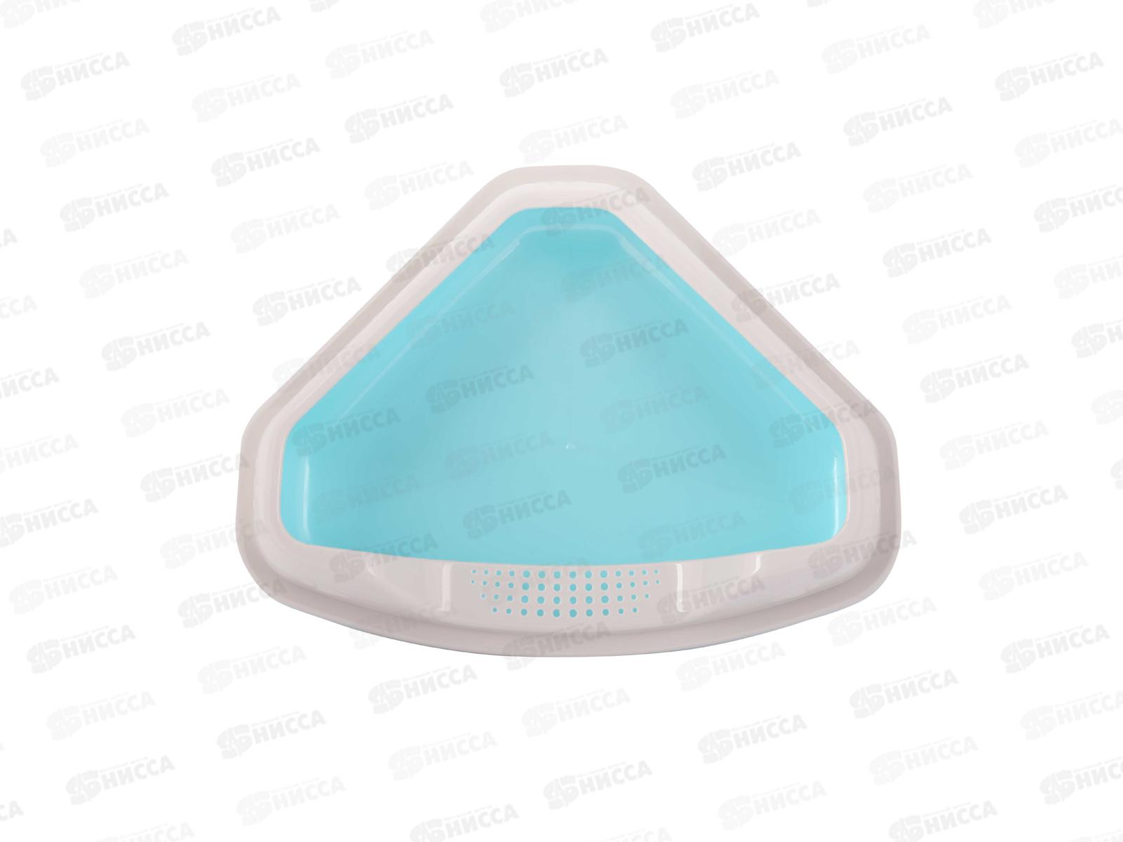 Лоток &quotМур-мяу&quot угловой Голубой М7849 *12