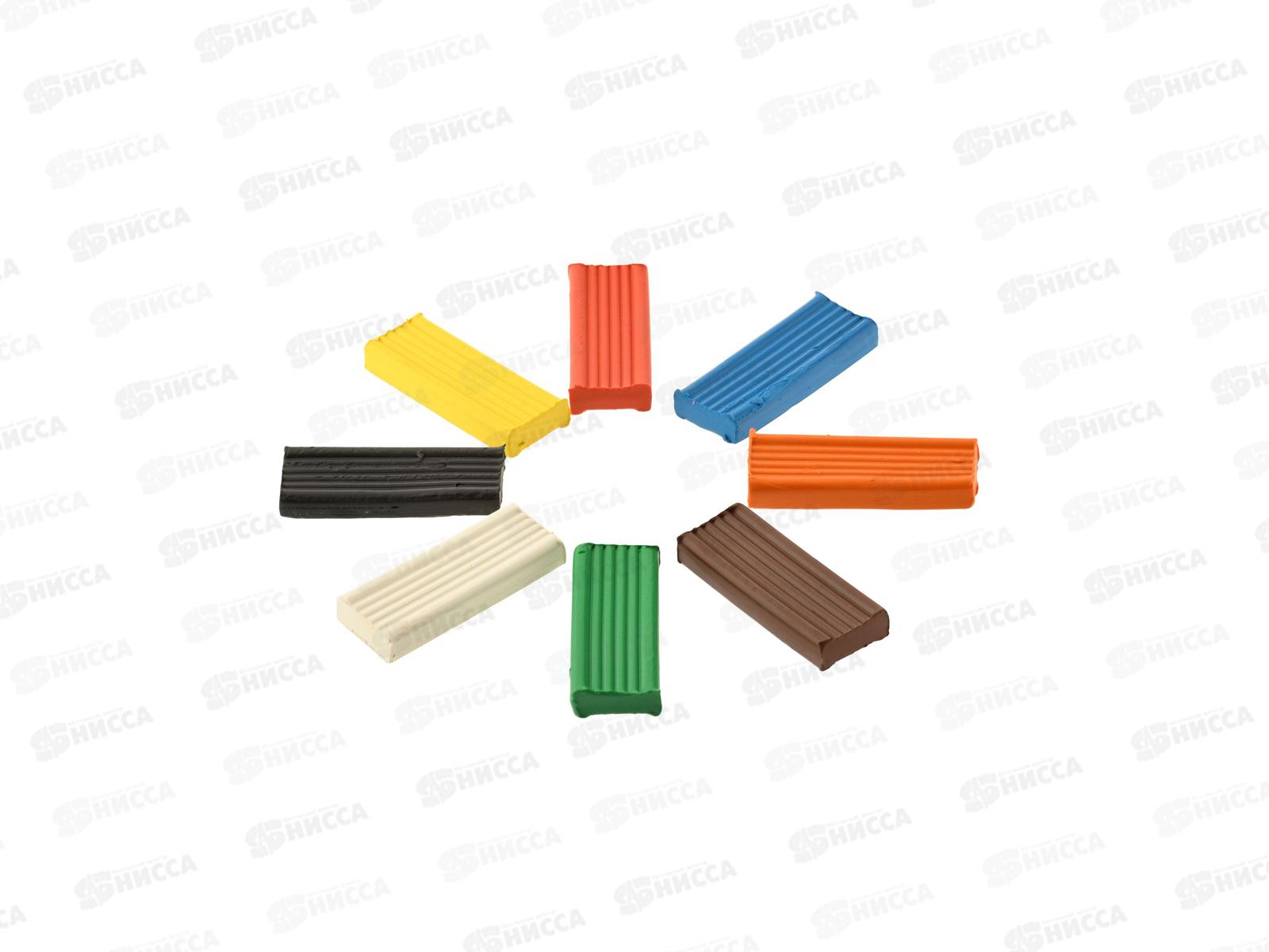 Пластилин  8цветов 120г Каляка-Маляка стек, ПКМ08-П*20