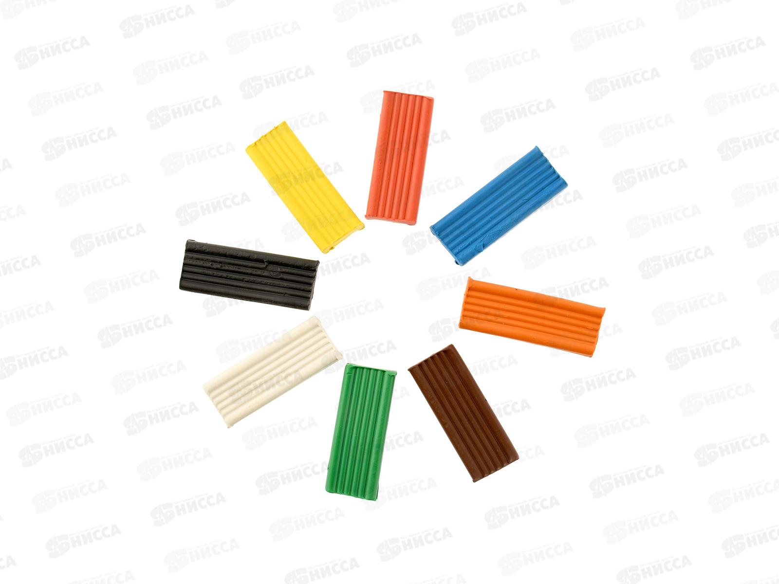 Пластилин  8цветов 120г Каляка-Маляка стек, ПКМ08-П*20