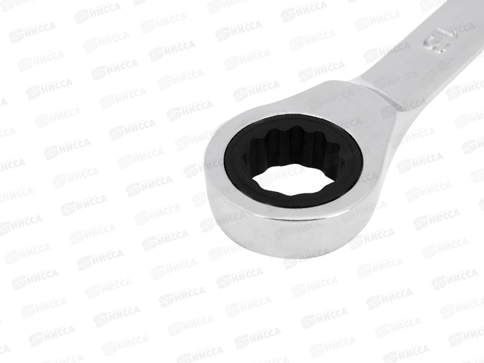 Ключ комбинированный трещоточный 13мм CrV, Rexant, зеркальный хром 12-5808-1