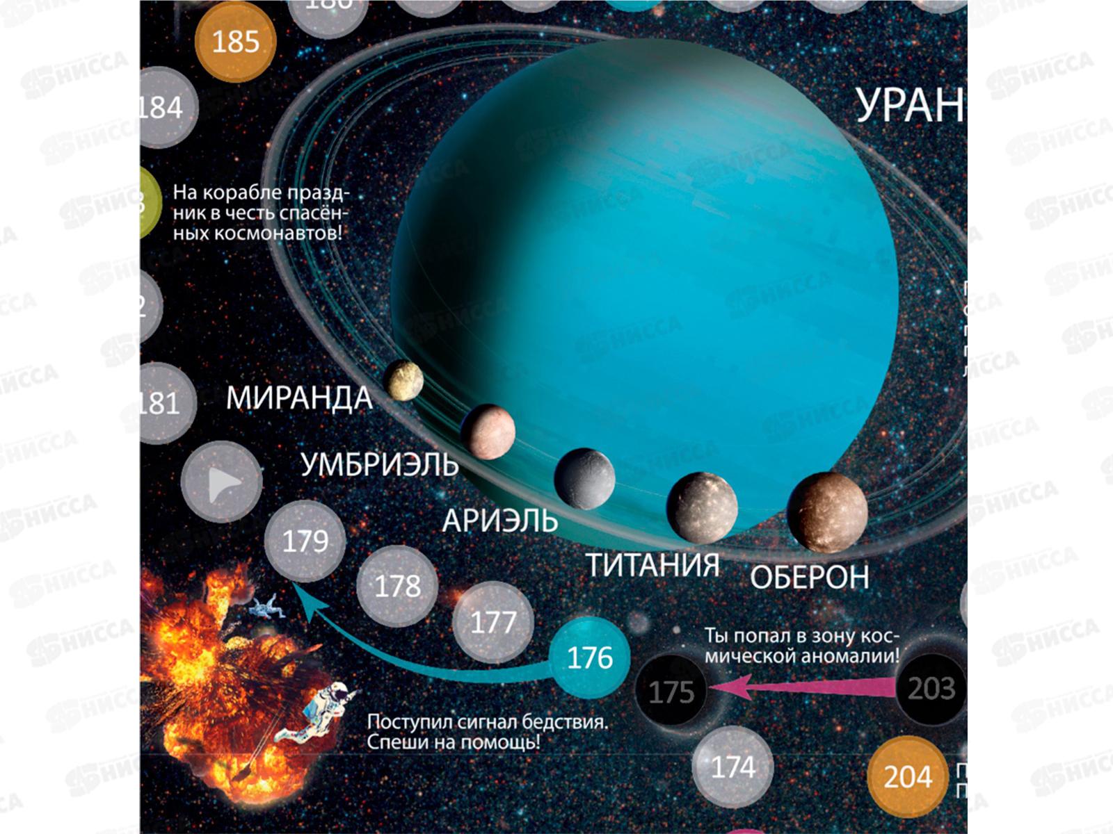 Игра-ходилка с фишками. Солнечная система. 59,5х42см, 52838