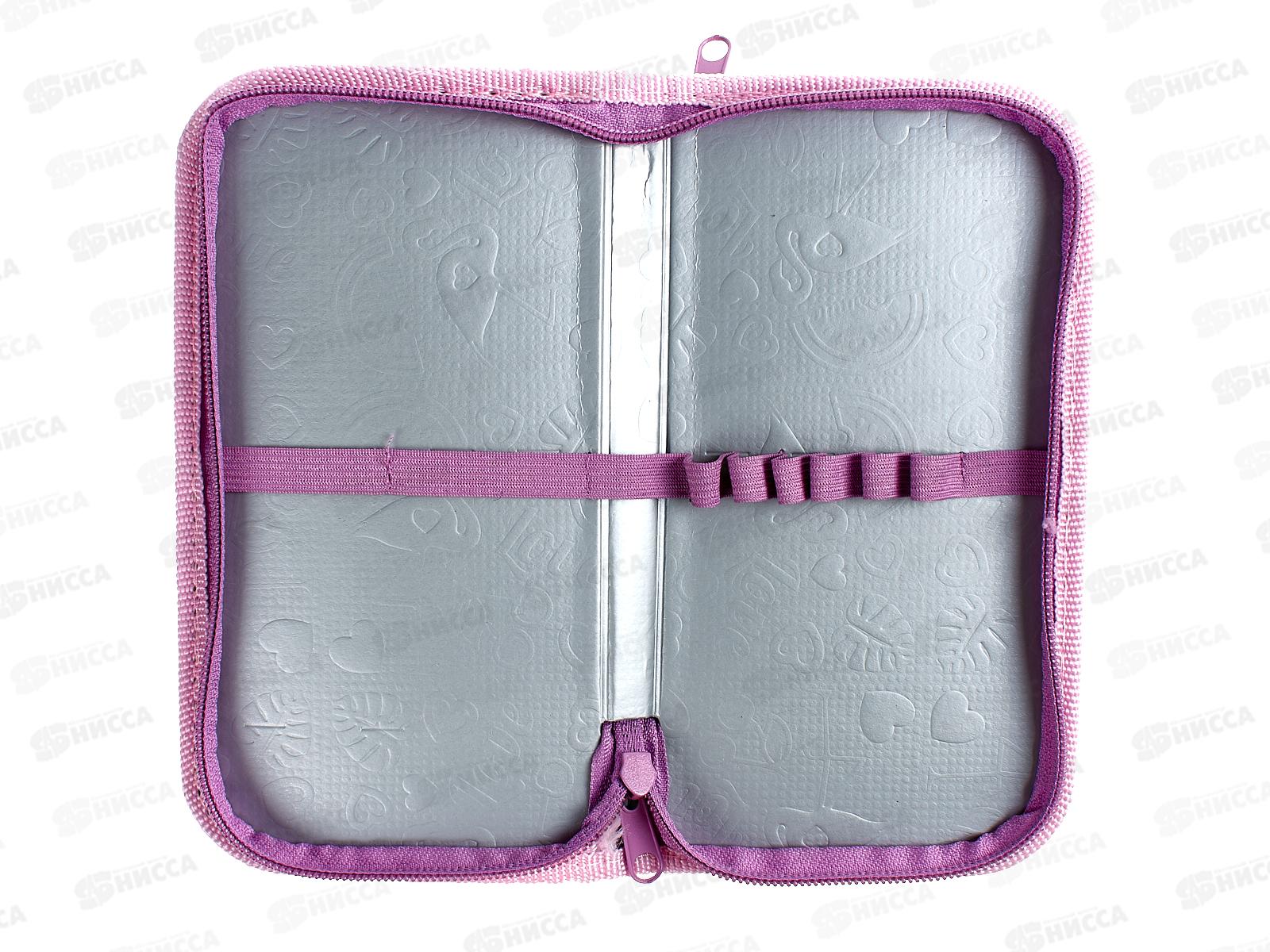 Пенал ПЧЕЛКА 2отд.Счастл. пончик ,печать на ткан.,190*105, ПО-49 *30