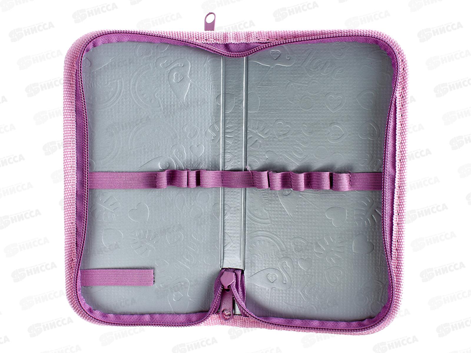 Пенал ПЧЕЛКА 2отд.Счастл. пончик ,печать на ткан.,190*105, ПО-49 *30