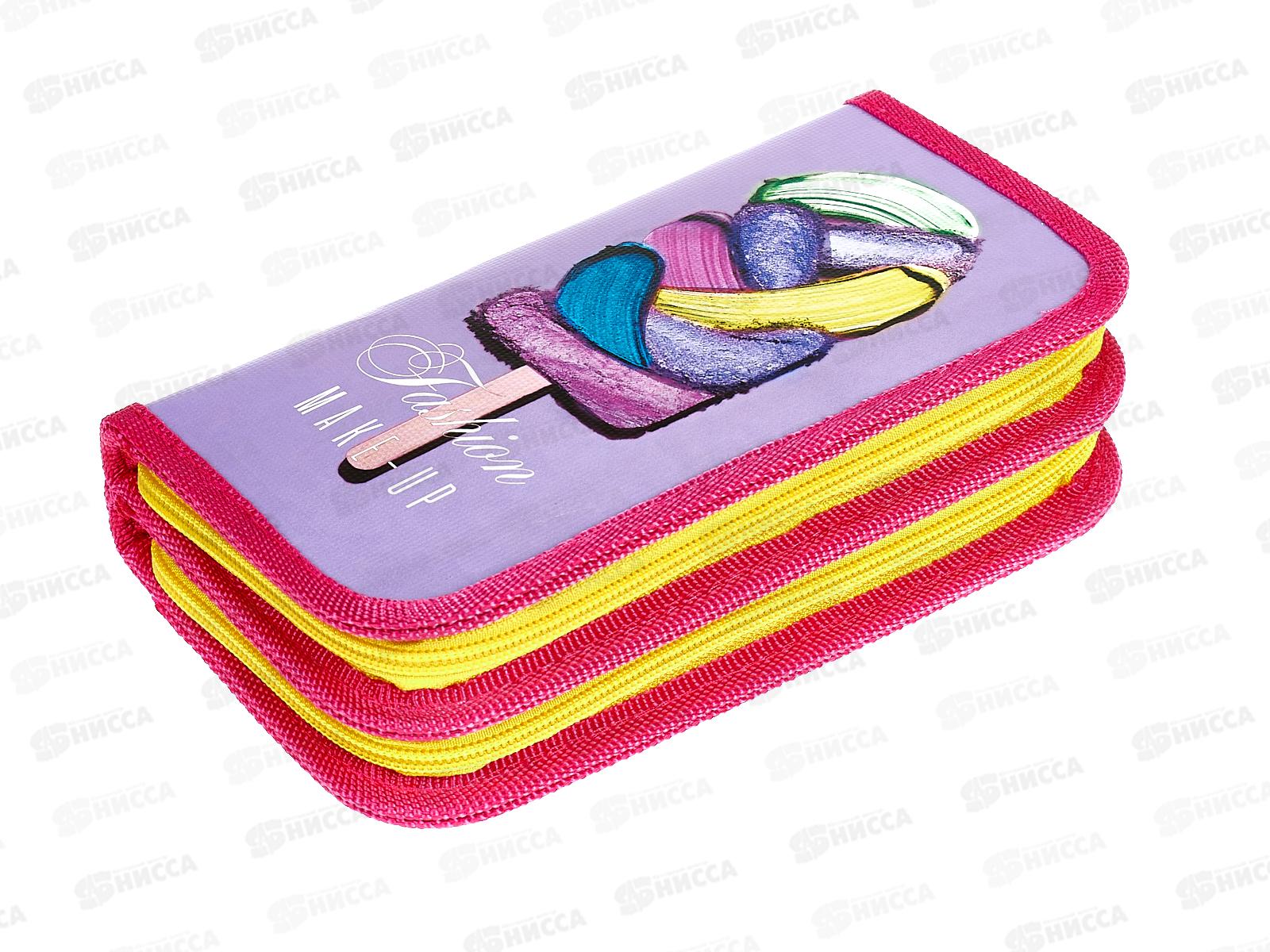 Пенал ПЧЕЛКА Бьюти айс крим 2021, фол., 2отд., 190*105, ПО-69 *30