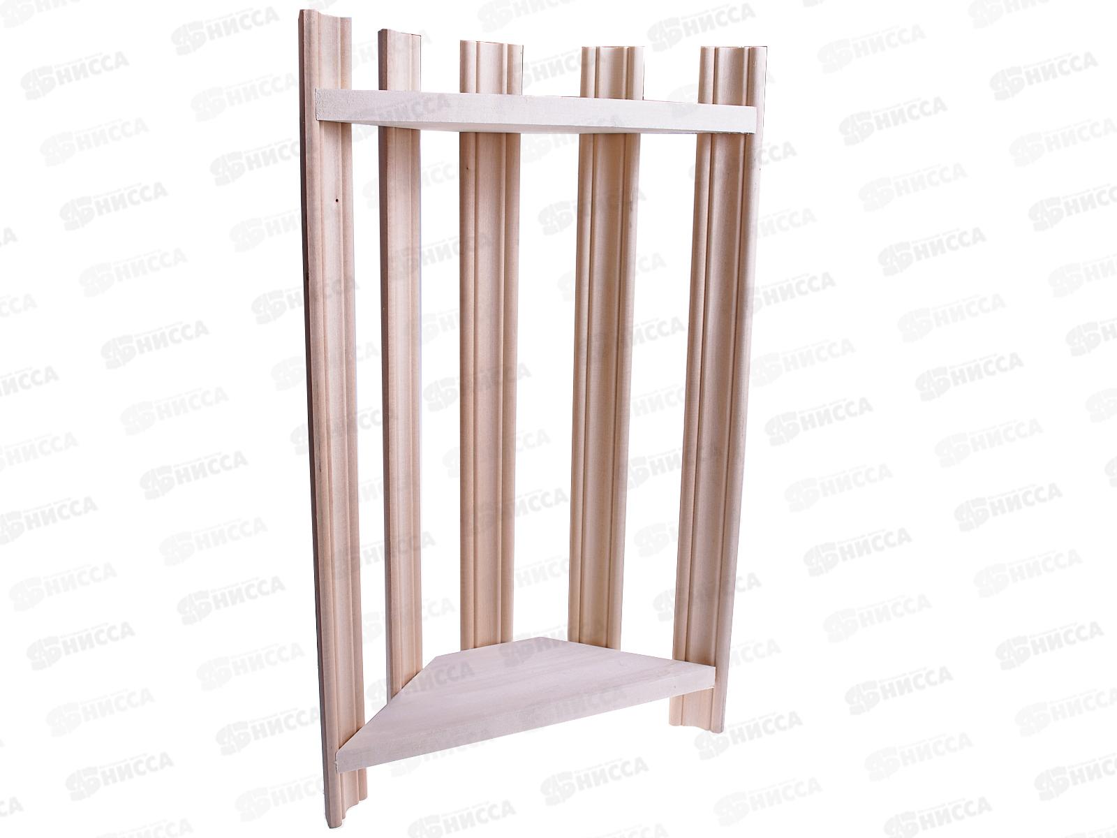 Полка угловая, 2 яруса, 30*30*50см, Банная линия 12-523 *1