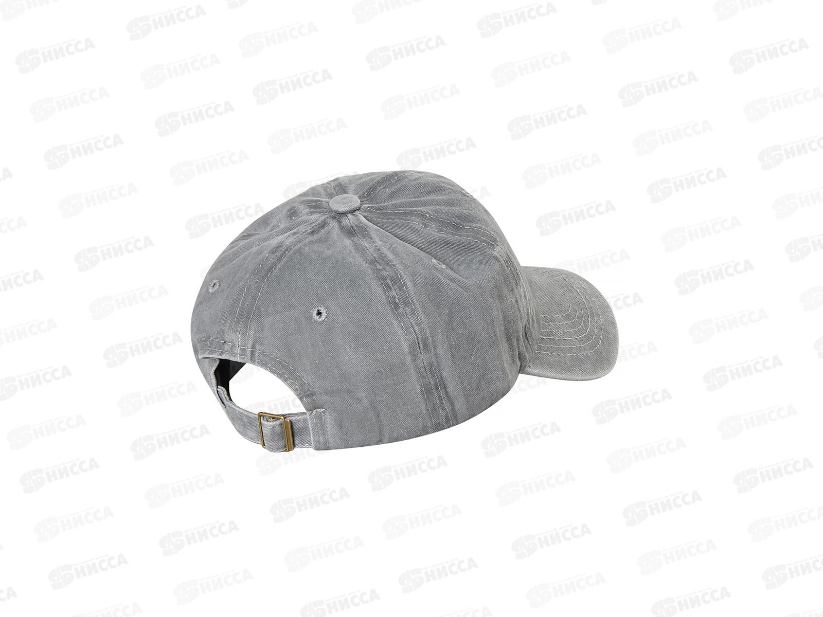 Бейсболка 6-ти клинка однотонная с люверсами НB20018 св.сер 56-58