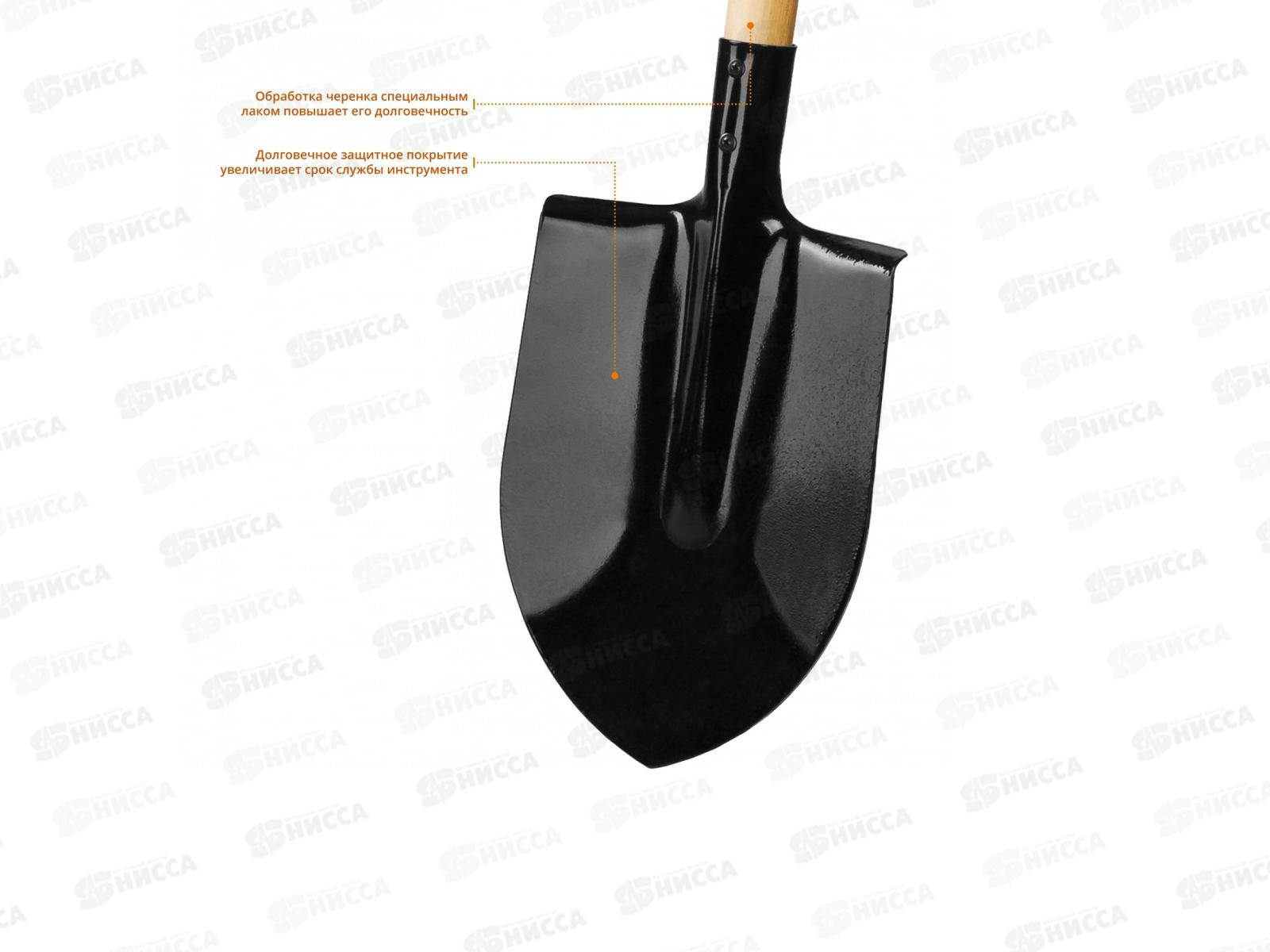 Лопата штыковая, деревянный черенок, GRINDA, 421821_z01