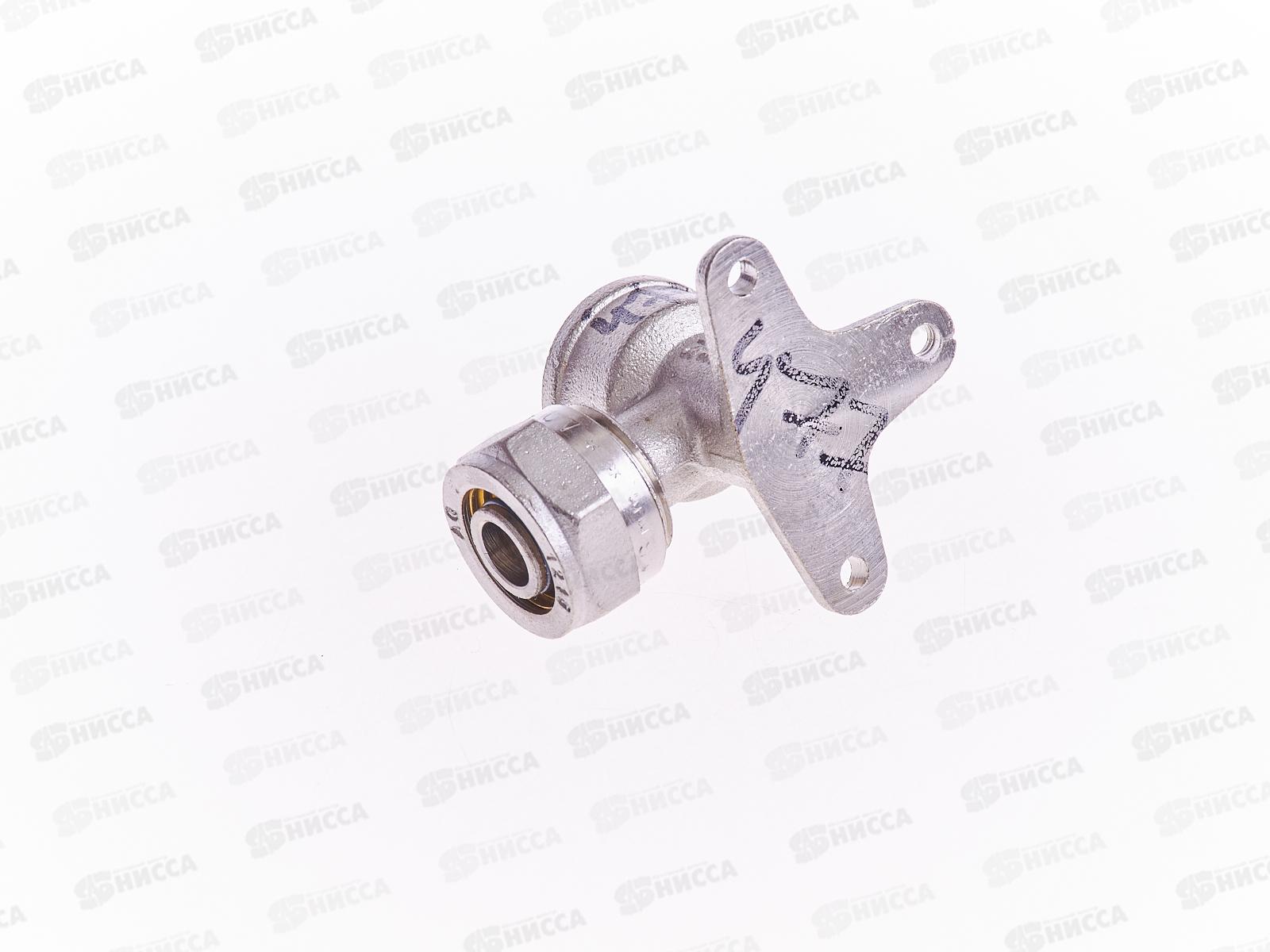 Уголок с креплением 16*1/2 цанга/гайка (водорозетка) Aqualink, 00286 *10/100