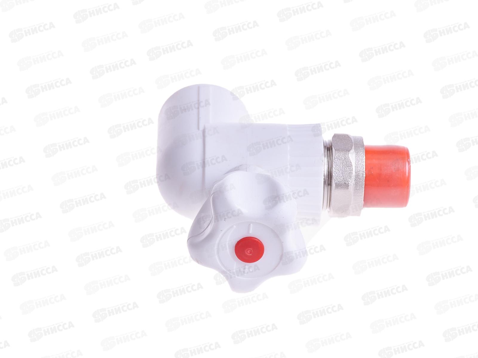 Кран шаровый полипропиленовый для радиатора угловой DN25*1/2&quot, Aqualink, 03857 *5/50