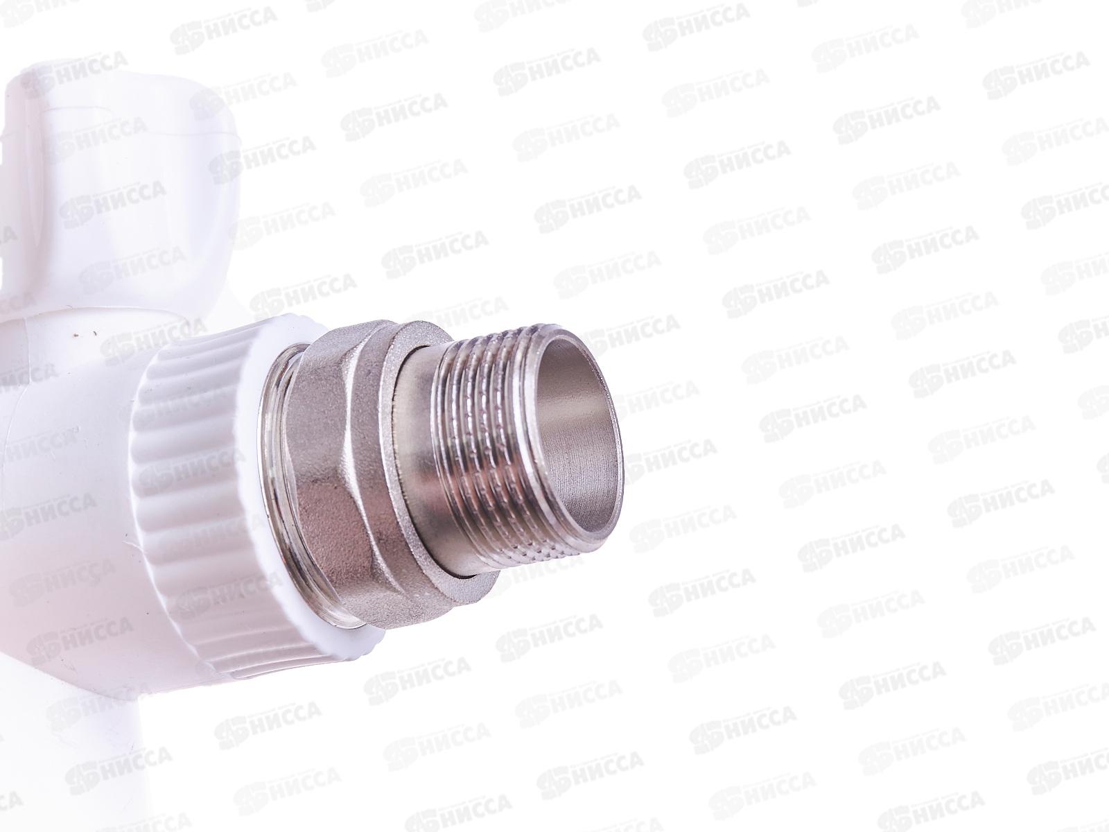 Кран шаровый полипропиленовый для радиатора угловой DN25*3/4&quot, Aqualink, 03641 *5/40