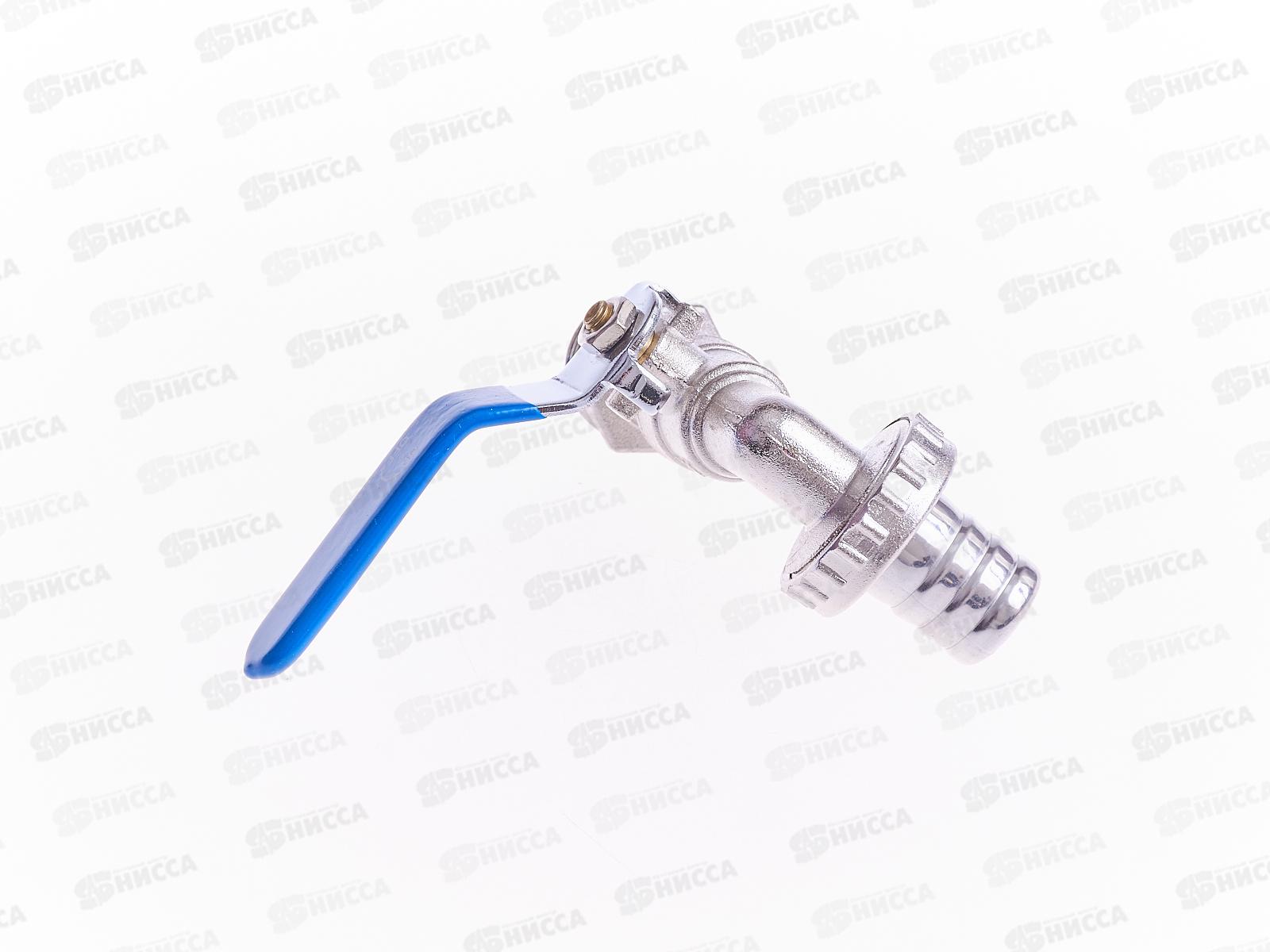 Кран шаровый водоразборный под шланг 3/4&quot Wh  ручка ECO, 03966 *10/120