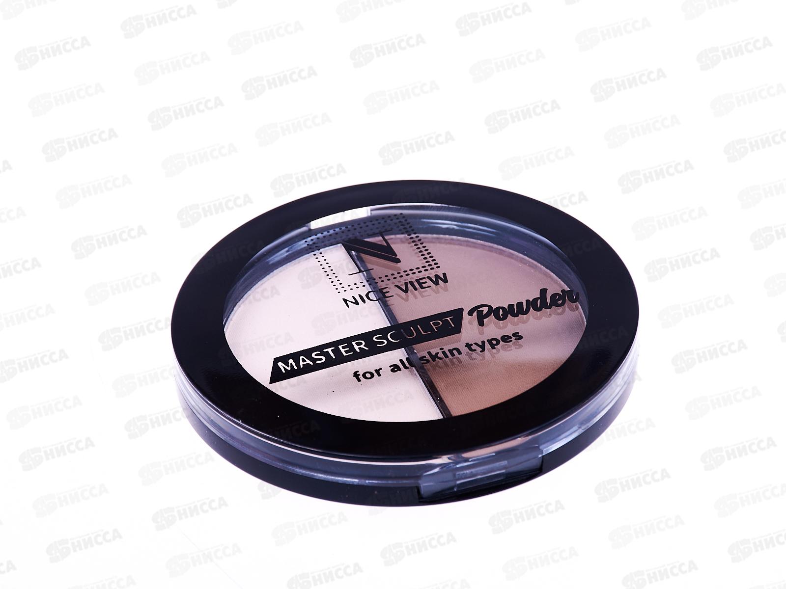 Пудра-скульптор НАЙС 0654-02 2цв (молочн/шоколадн) *6