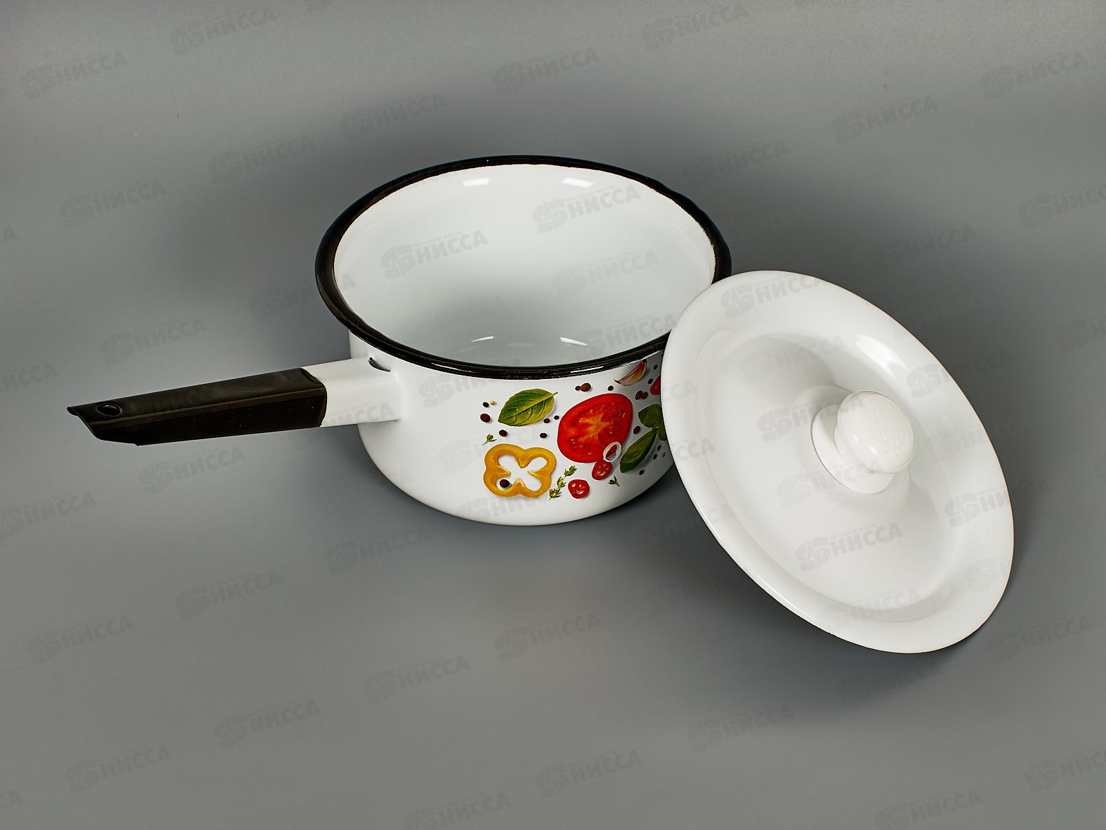 Ковш 2 л с крышкой Белый, пластмассовая кнопка С2111.3