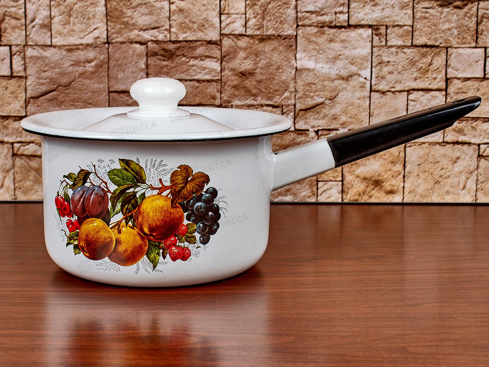 Ковш 2 л с крышкой Белый, пластмассовая кнопка С2111.3