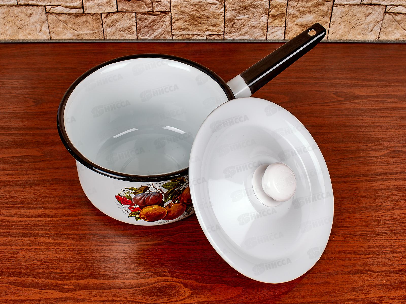 Ковш 2 л с крышкой Белый, пластмассовая кнопка С2111.3