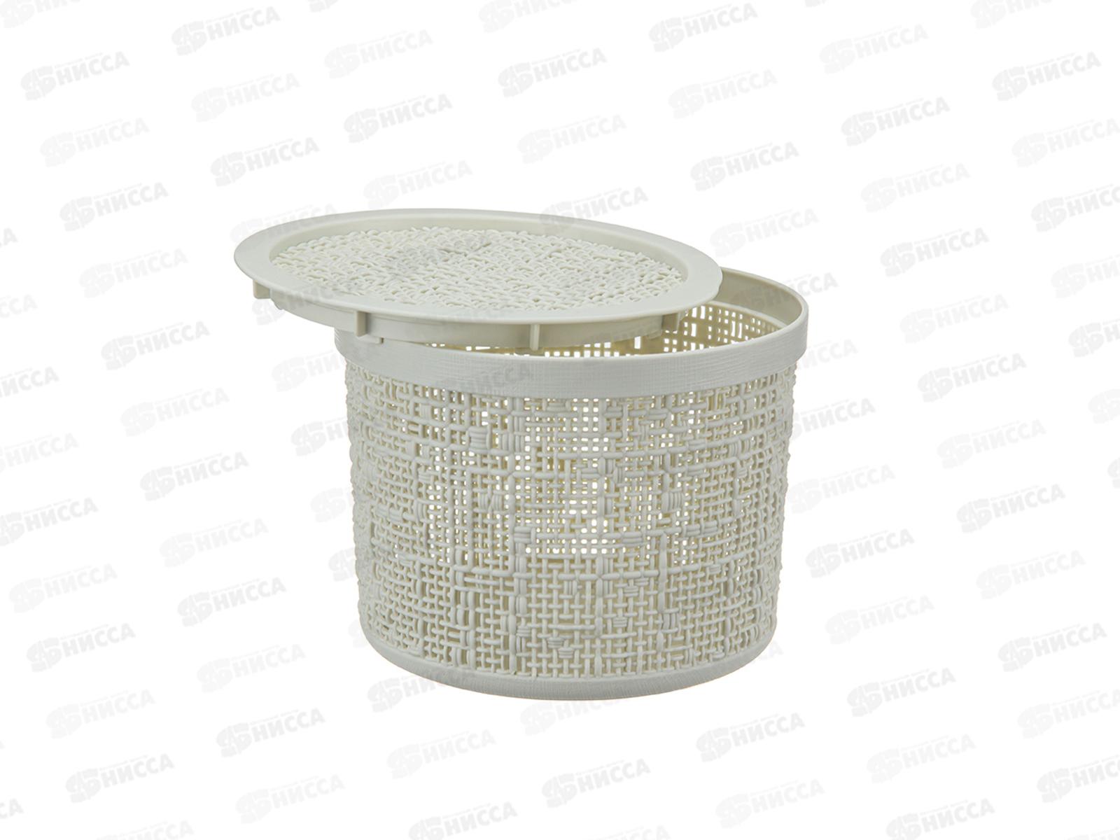Коробка 2л БЯЗЬ с крышкой Белый ротанг М2328 *14