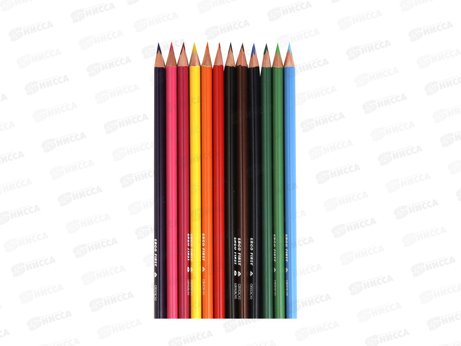 Карандаши 12цв КОКОС &quotERGO Light Auto Racing&quot, трехгр. 210696*12