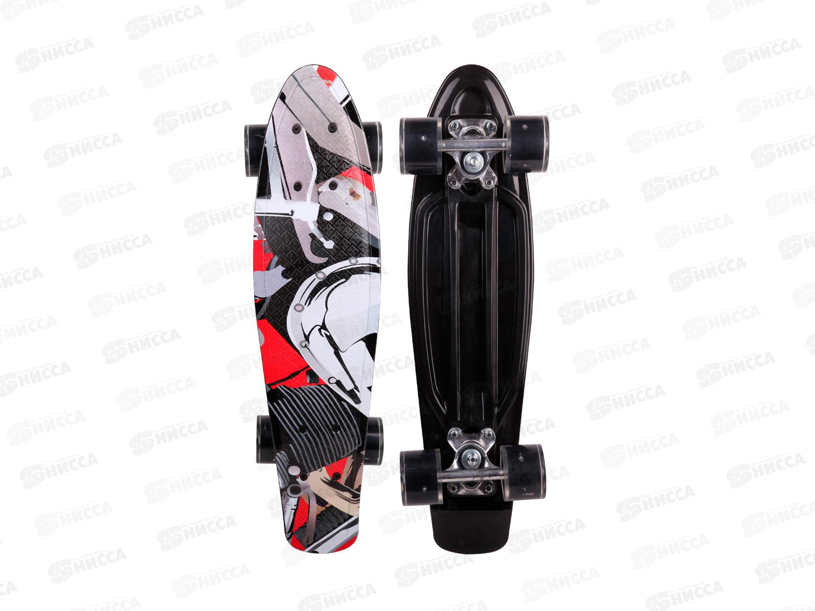 Скейтборд &quotГраффити-1&quot пластик (56х15х10), НВ210805-9/2, свет *8