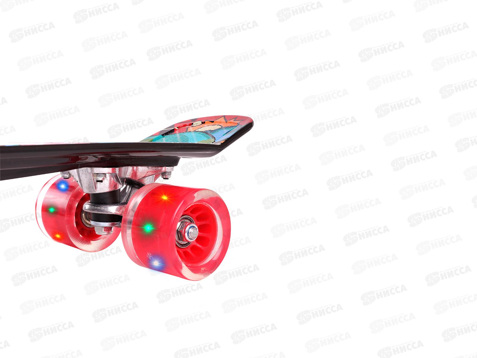 Скейтборд &quotКосмос&quot пластик (56х15х10), НВ210805-9/1, свет *8