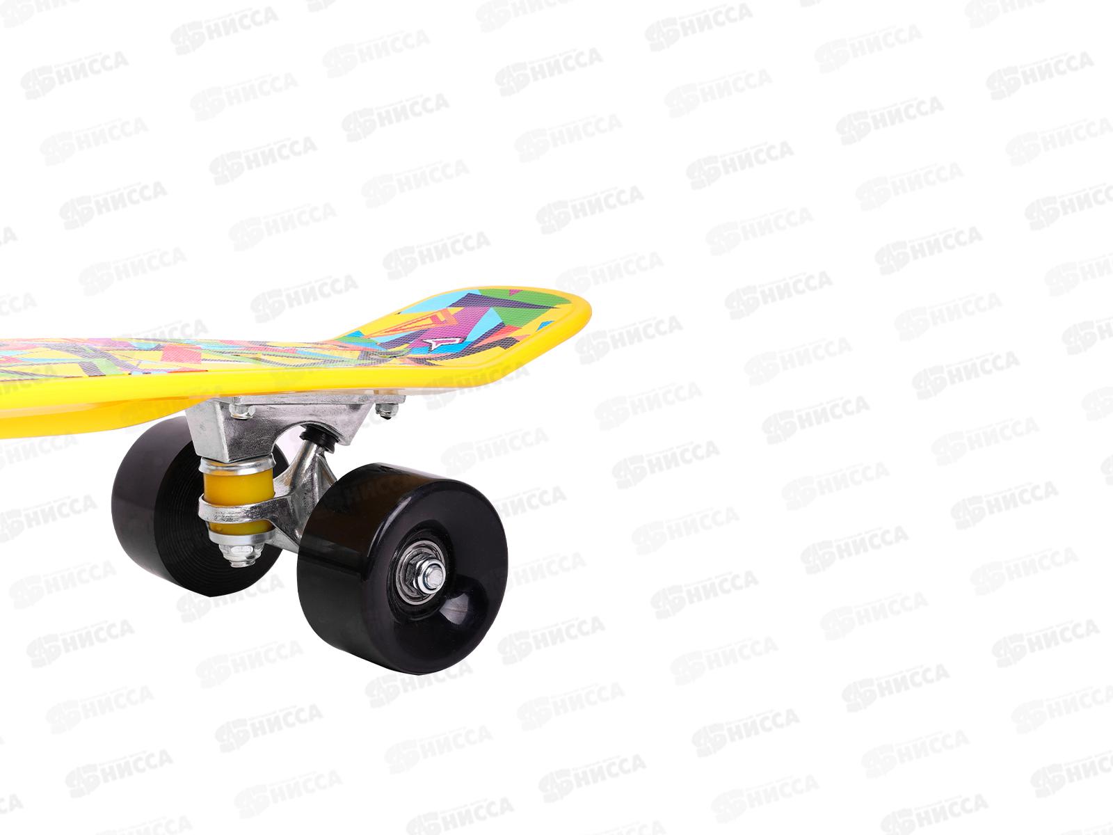 Скейтборд &quotРитм-3&quot пластик (56х15х10), 883-4, (колеса ПУ 60мм) *8