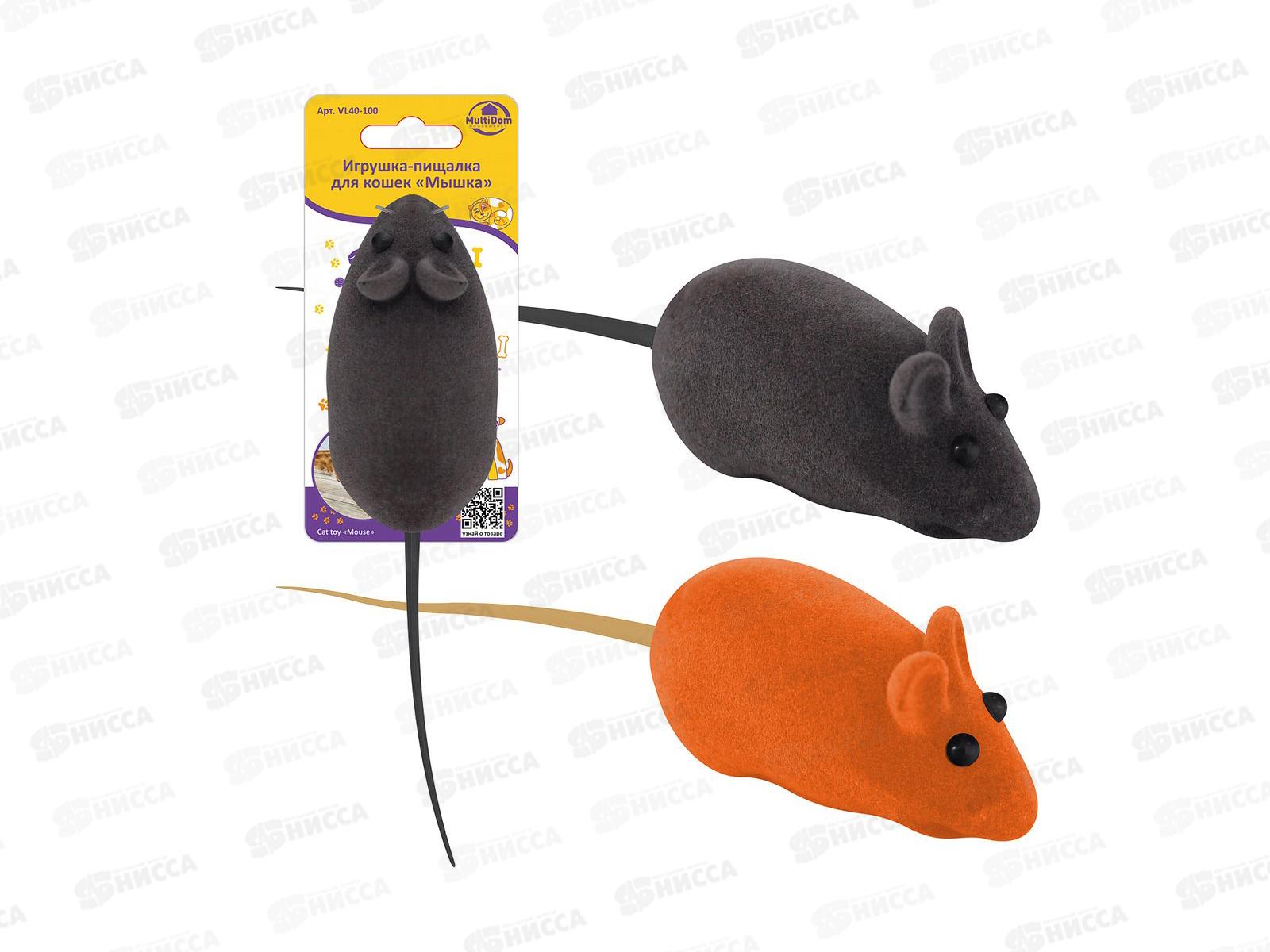 Игрушка-пищалка для кошек Мышка р.13*2*3см VL40-100 *12