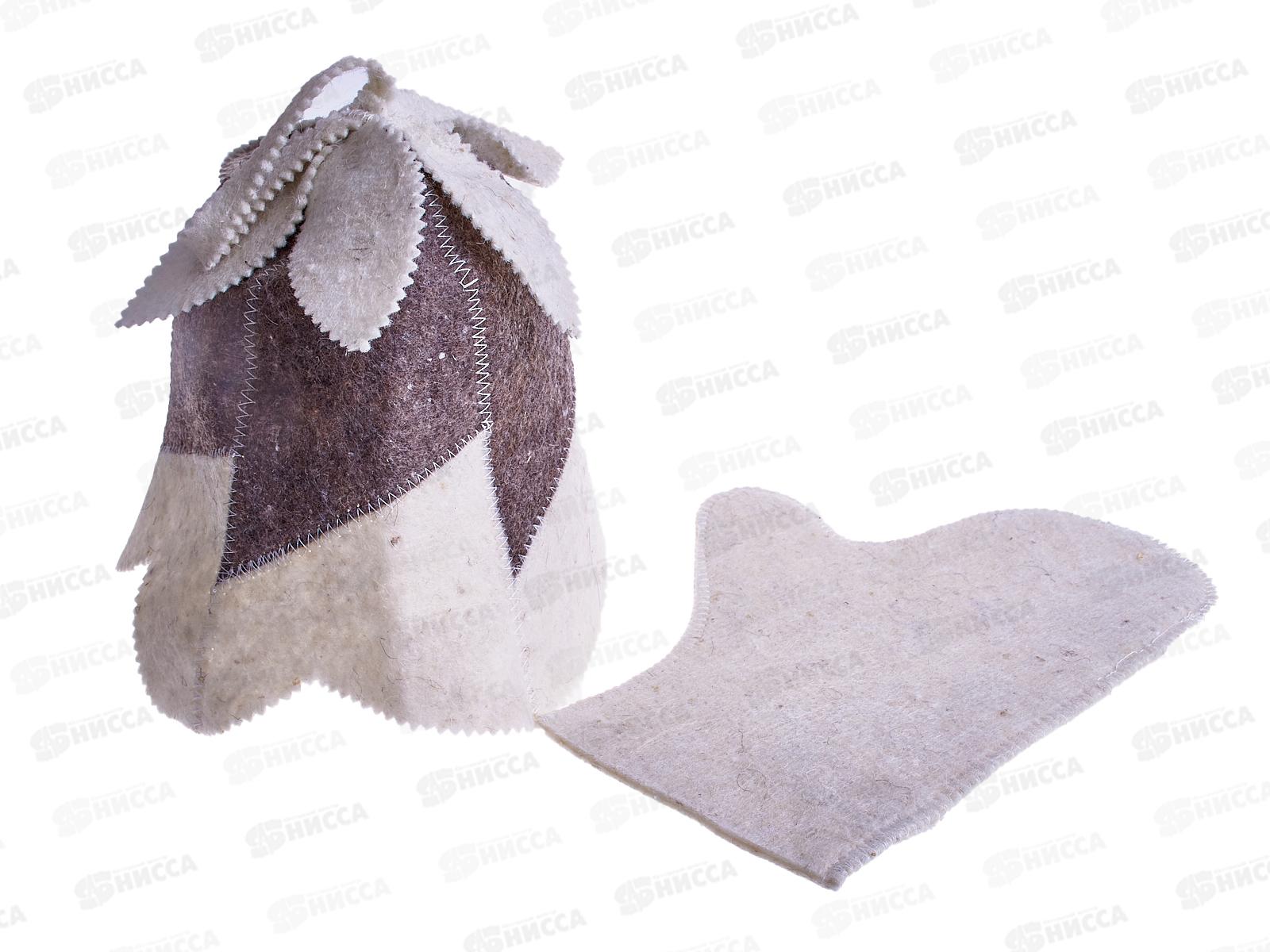 Набор из 3-х предметов  &quotКолокольчик&quot (шап,ковр,рук.) &quotБанная линия&quot 11-365